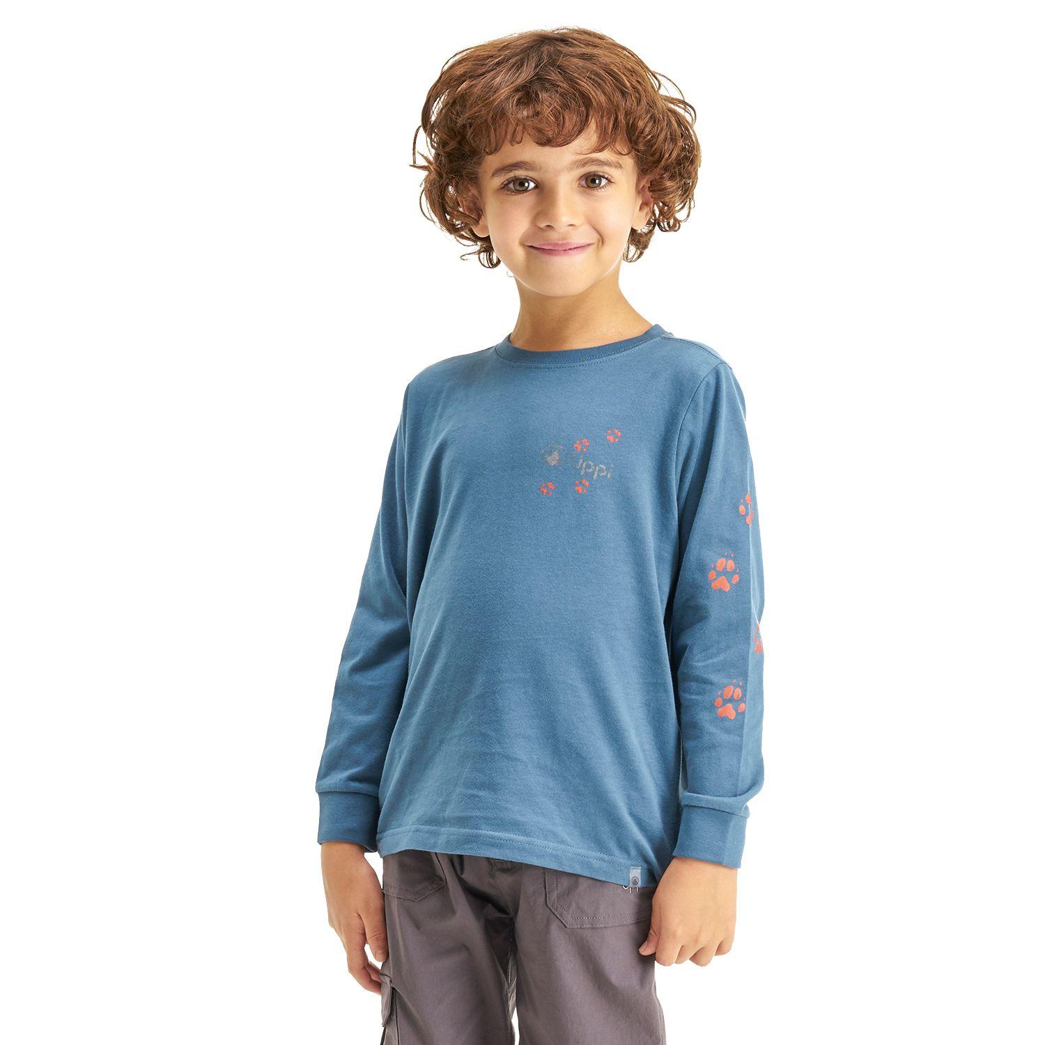 Polera Niño Logo Long-Sleeve Cotton T-Shirt Azul Lippi-1