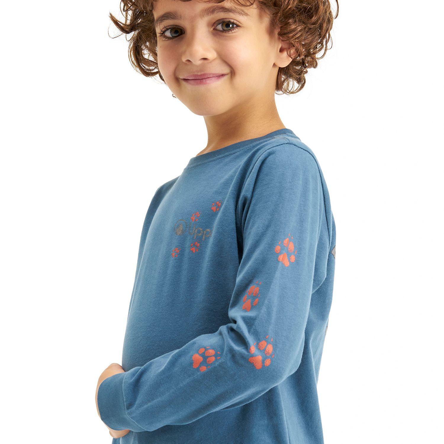 Polera Niño Logo Long-Sleeve Cotton T-Shirt Azul Lippi-4