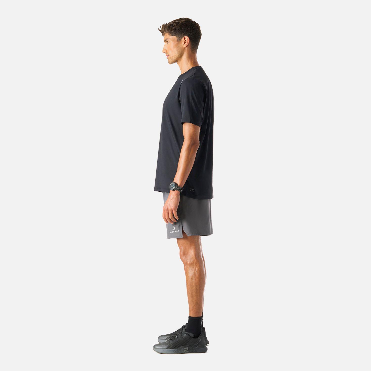Polera Hombre Tempo T-Shirt Negro Vulcano-2