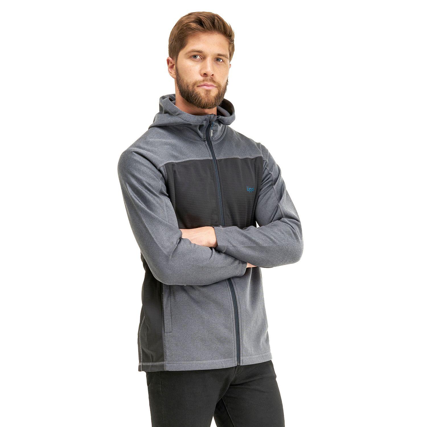 Poleron Hombre Wellness Nano-F Hoody Jacket Melange Grafito Lippi-1