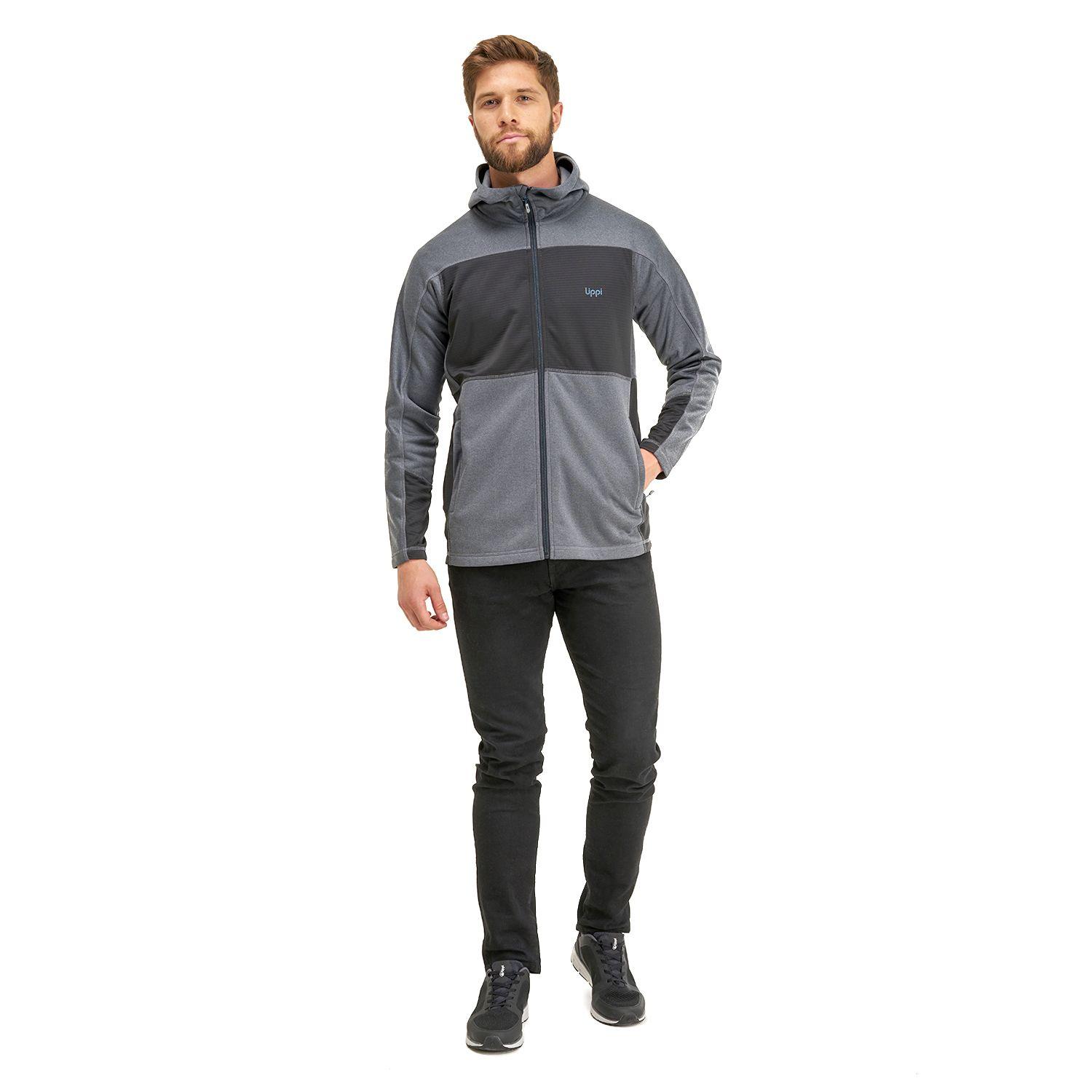 Poleron Hombre Wellness Nano-F Hoody Jacket Melange Grafito Lippi-5