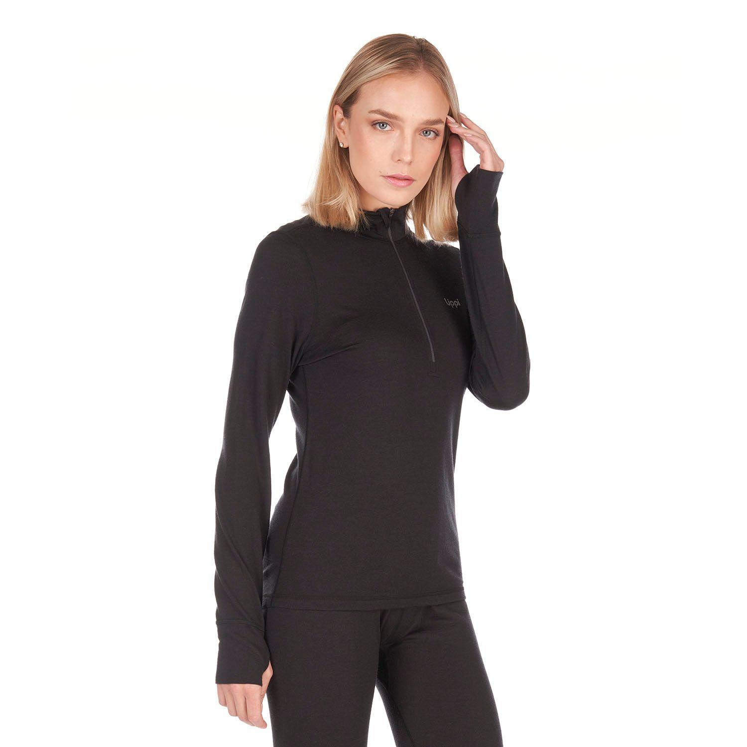 Primera Capa Mujer Skintec 3000 1/4 Zip Top Negro Lippi-2