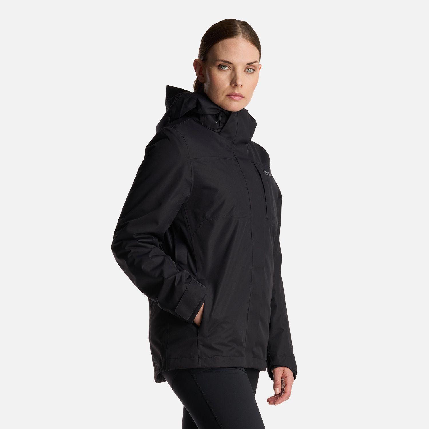 Chaqueta Mujer Tres Cruces Fusion-3 Hoody Jacket Negro Lippi I24-2