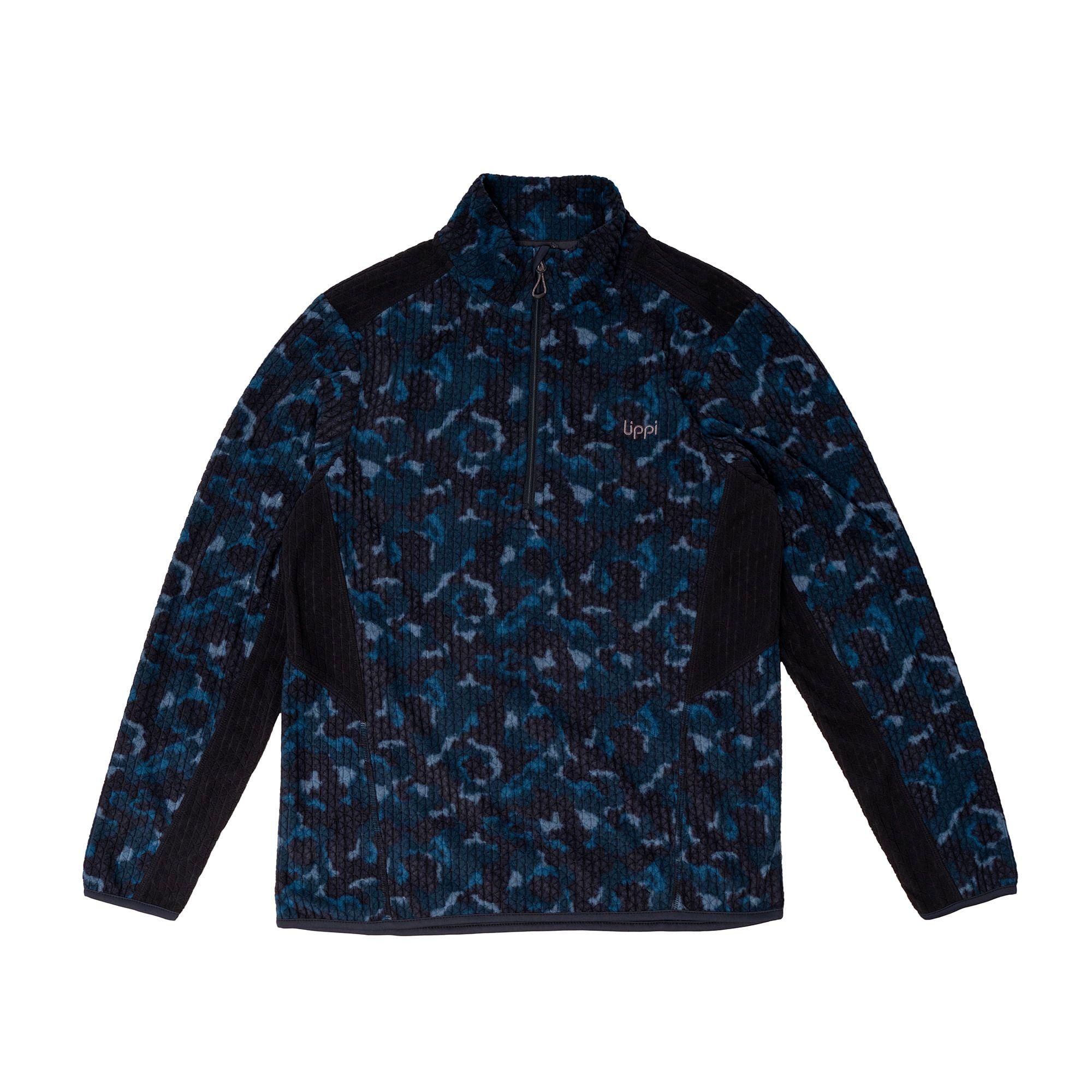 Poleron Teen Boy Mild Nano-F 1/4 Zip Print Azul Noche Lippi-0