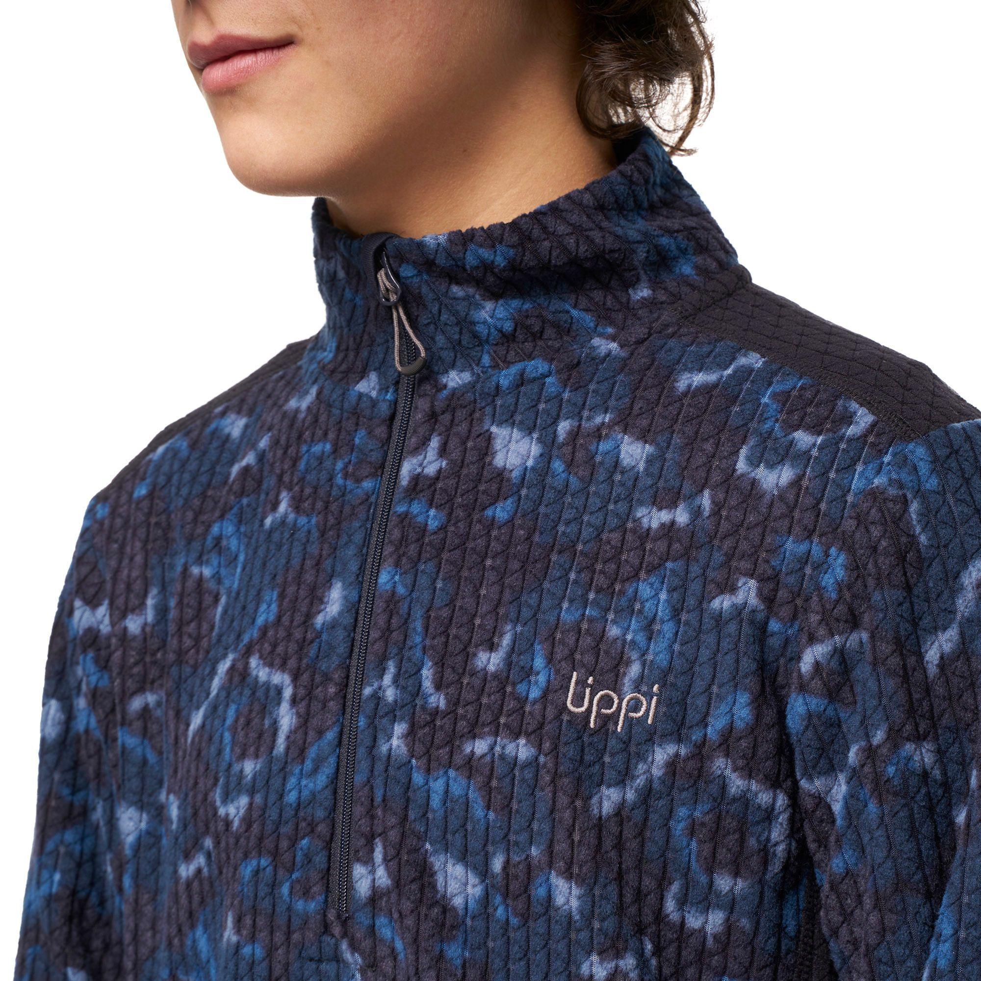 Poleron Teen Boy Mild Nano-F 1/4 Zip Print Azul Noche Lippi-5