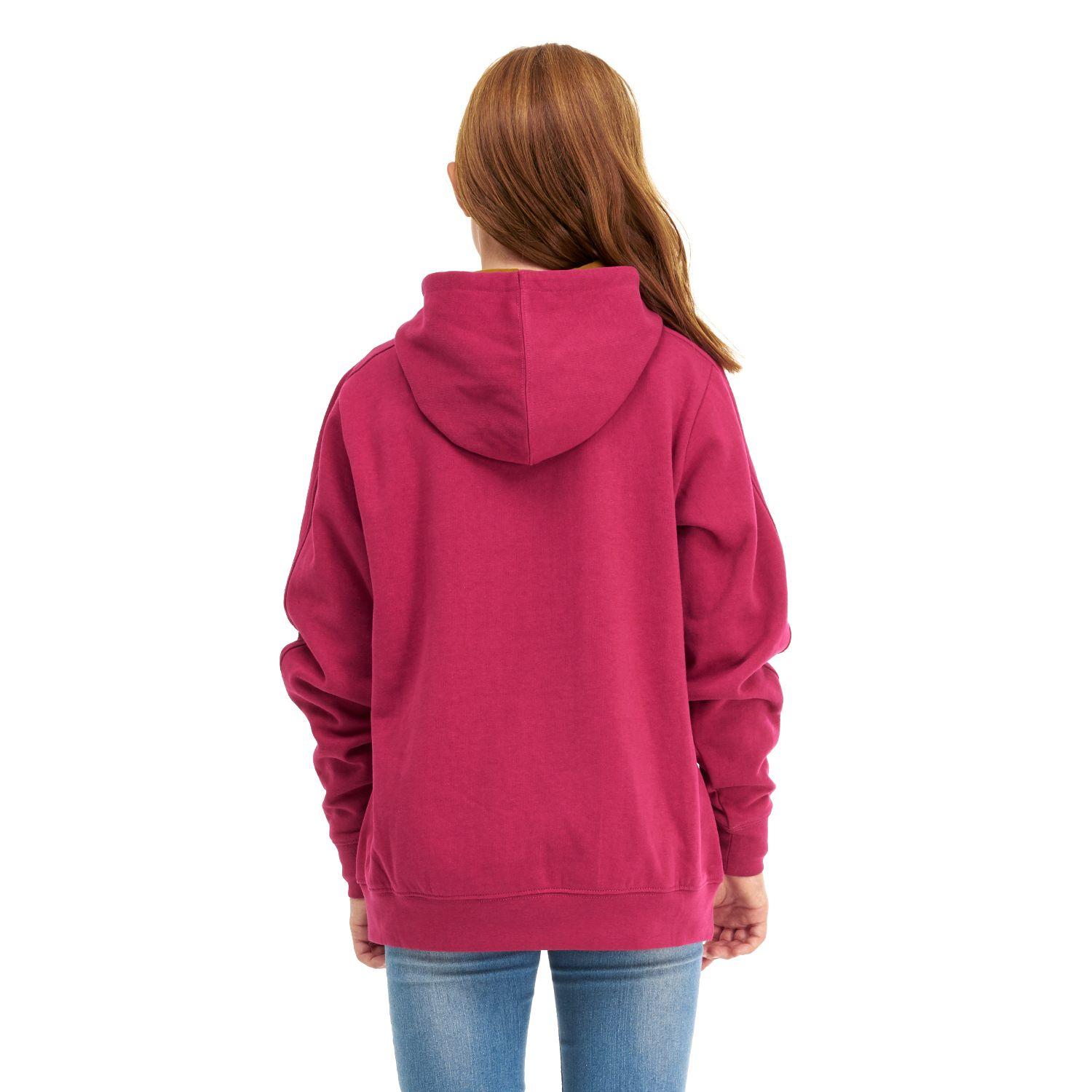 Poleron Teen Girl Insigne Hoody Sweatshirt Frambuesa Oscuro Lippi-3