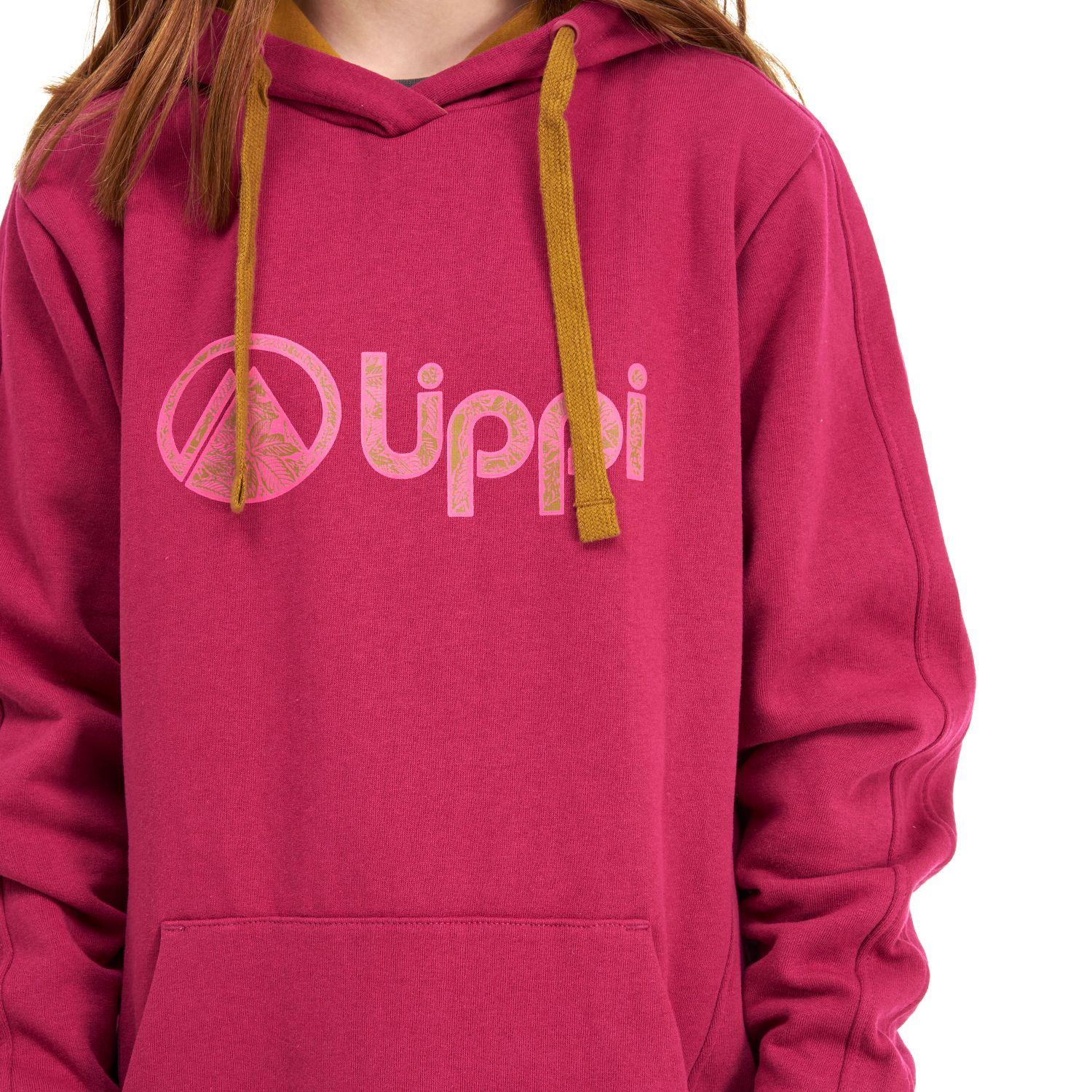 Poleron Teen Girl Insigne Hoody Sweatshirt Frambuesa Oscuro Lippi-4