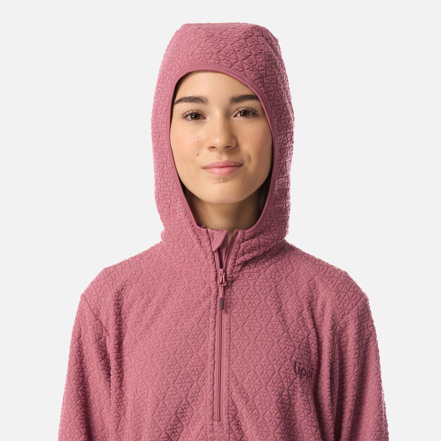 Polerón Teen Girl Mild Nano-F 1/4 Zip Hoody Rosado Oscuro Lippi I26-3