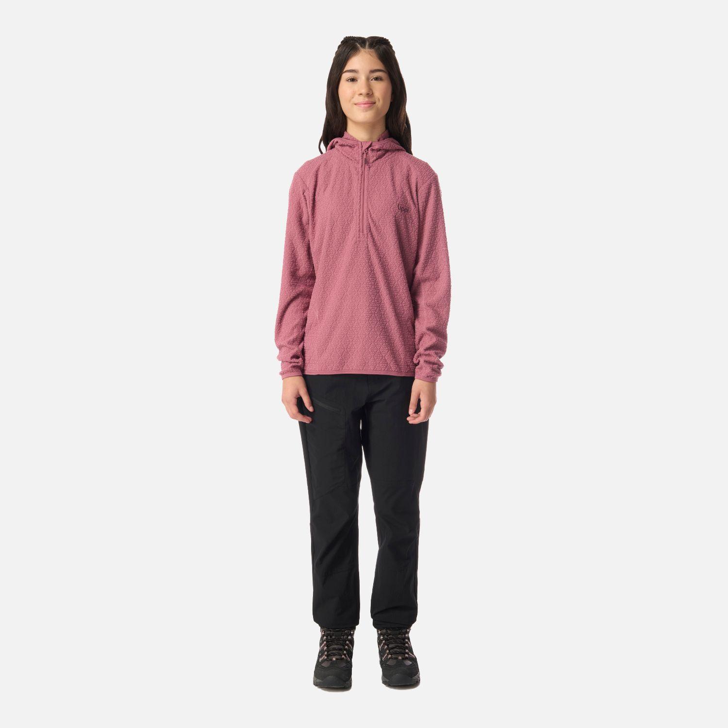 Polerón Teen Girl Mild Nano-F 1/4 Zip Hoody Rosado Oscuro Lippi I26-4