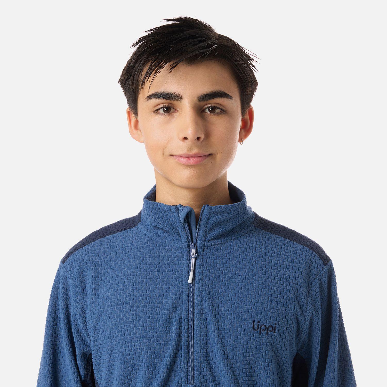 Polerón Teen Boy Mild Nano-F 1/4 Zip Azul oscuro Lippi V26-3