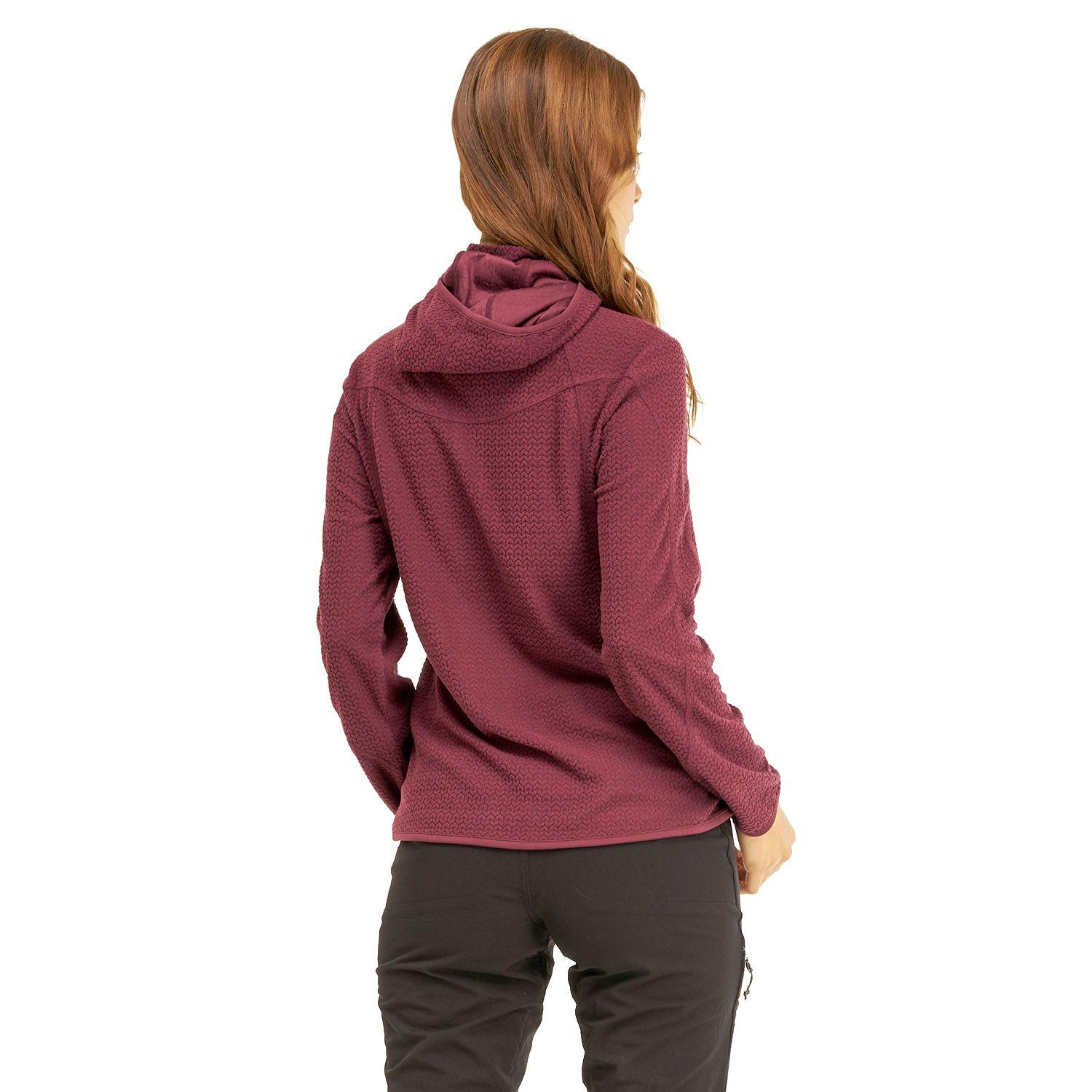 Poleron Mujer Jacaranda Nano-F 14 Zip Hoody Burdeo Lippi I20-2
