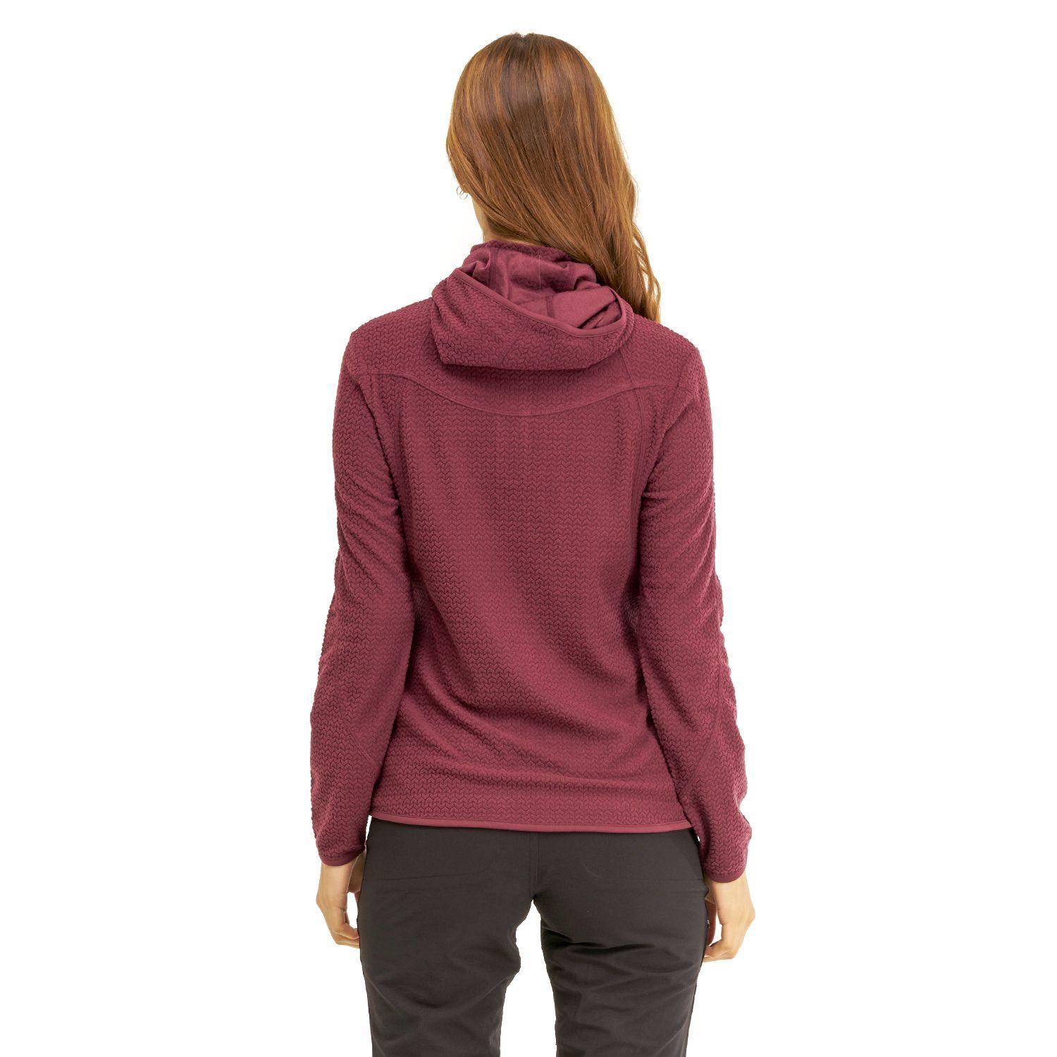 Poleron Mujer Jacaranda Nano-F 14 Zip Hoody Burdeo Lippi I20-3