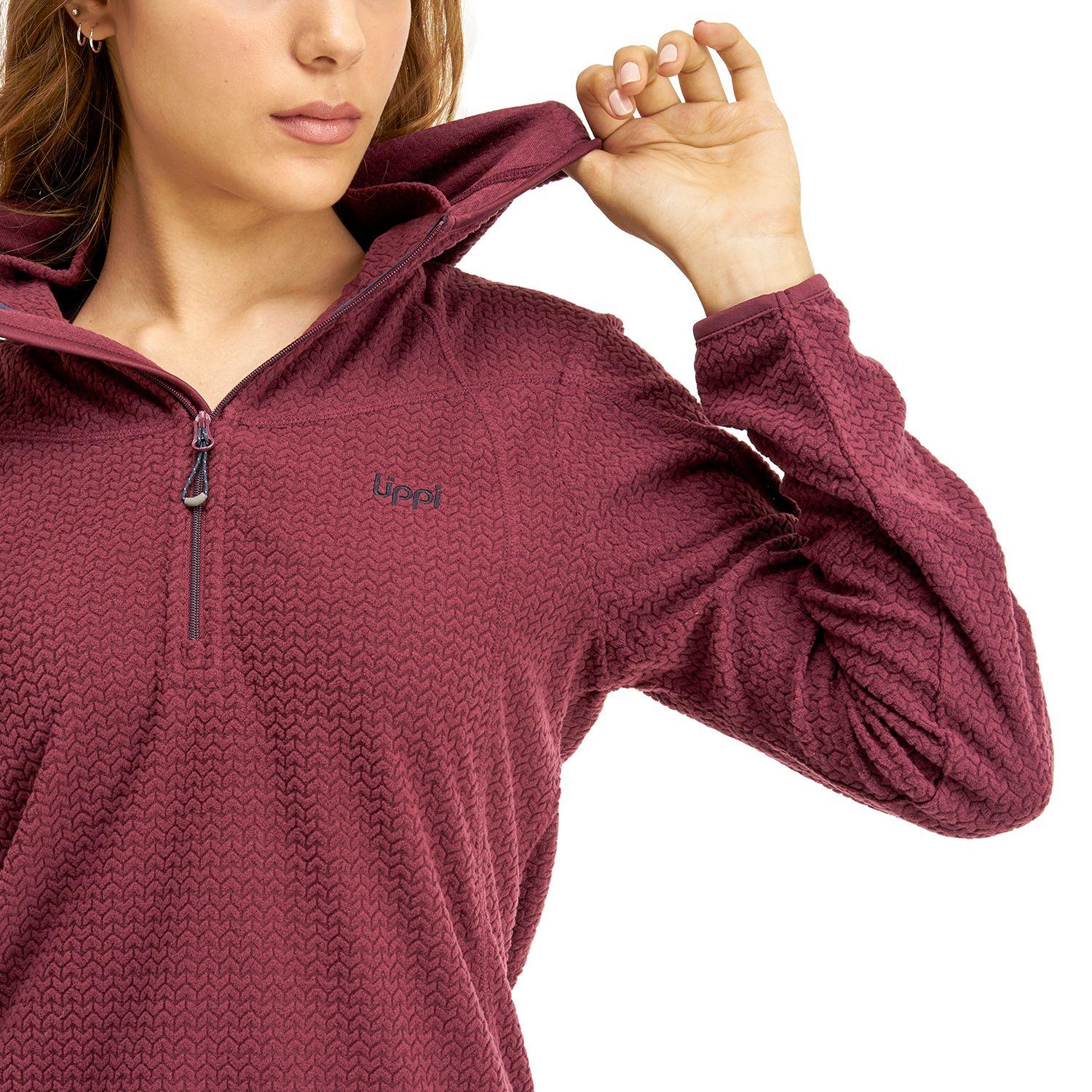 Poleron Mujer Jacaranda Nano-F 14 Zip Hoody Burdeo Lippi I20-4