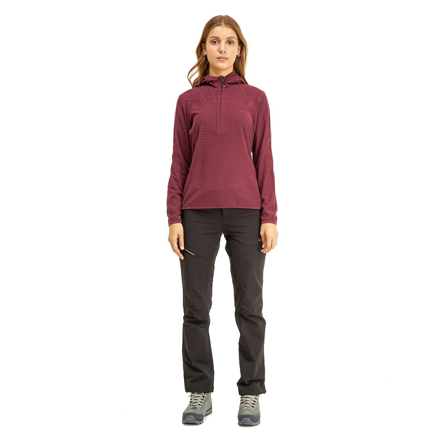 Poleron Mujer Jacaranda Nano-F 14 Zip Hoody Burdeo Lippi I20-5
