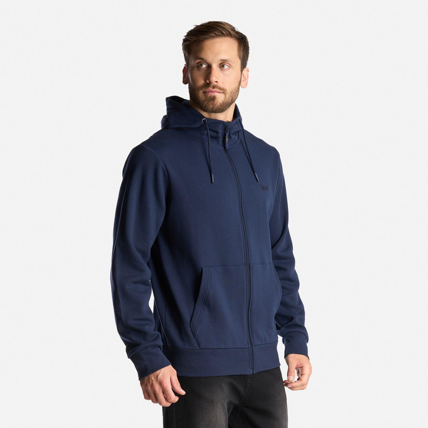 Poleron Hombre Ulmo Full Zip Hoody Sweatshirt Azul Marino Lippi-2