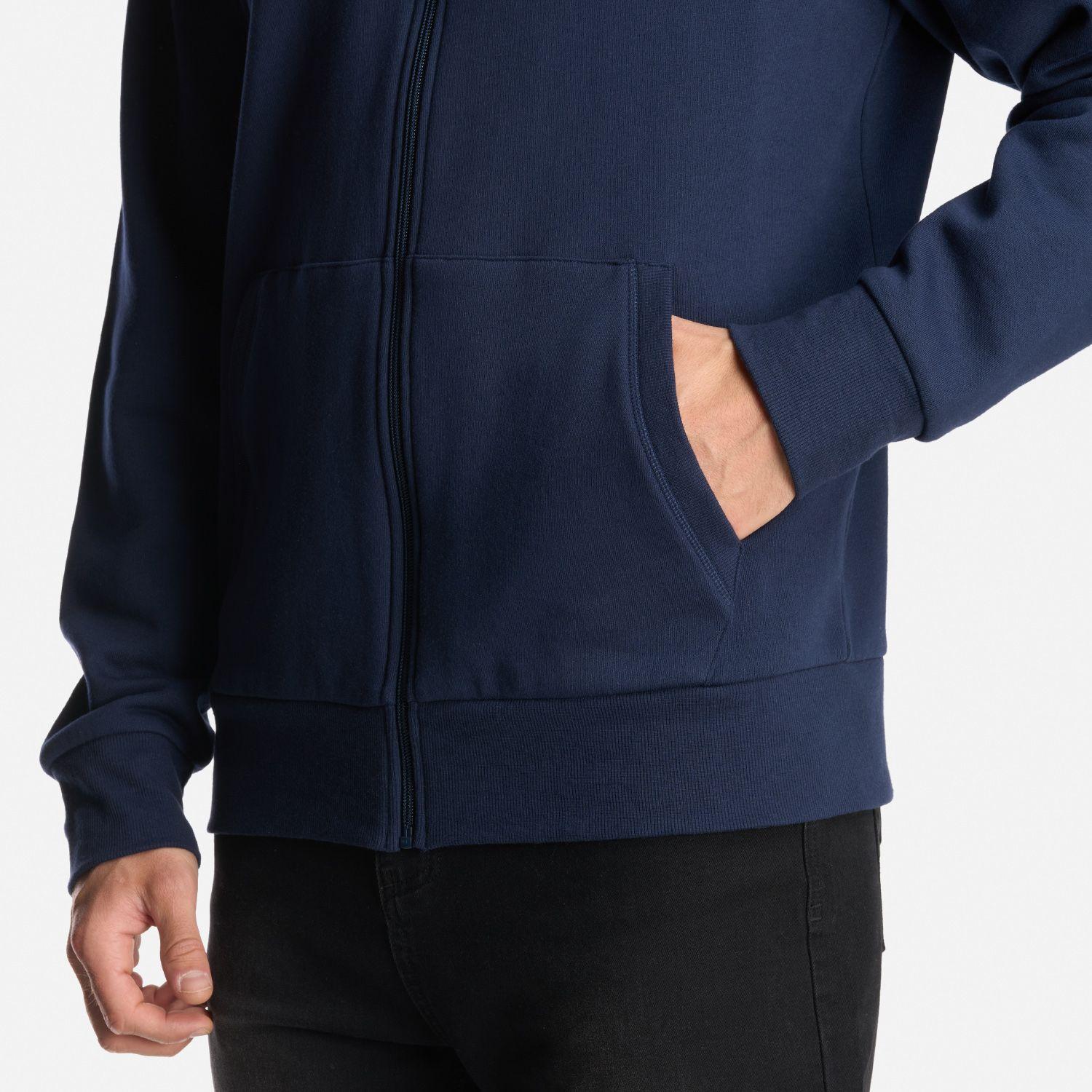 Poleron Hombre Ulmo Full Zip Hoody Sweatshirt Azul Marino Lippi-6