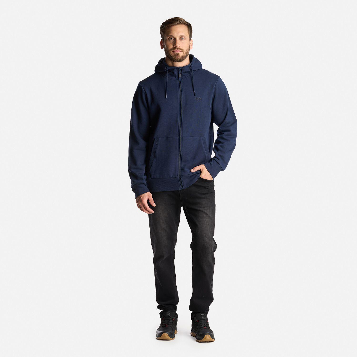 Poleron Hombre Ulmo Full Zip Hoody Sweatshirt Azul Marino Lippi-7