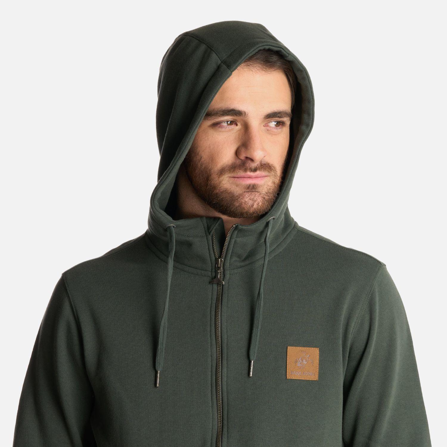Polerón Hombre Ninja Verde Militar Haka Honu V25-3