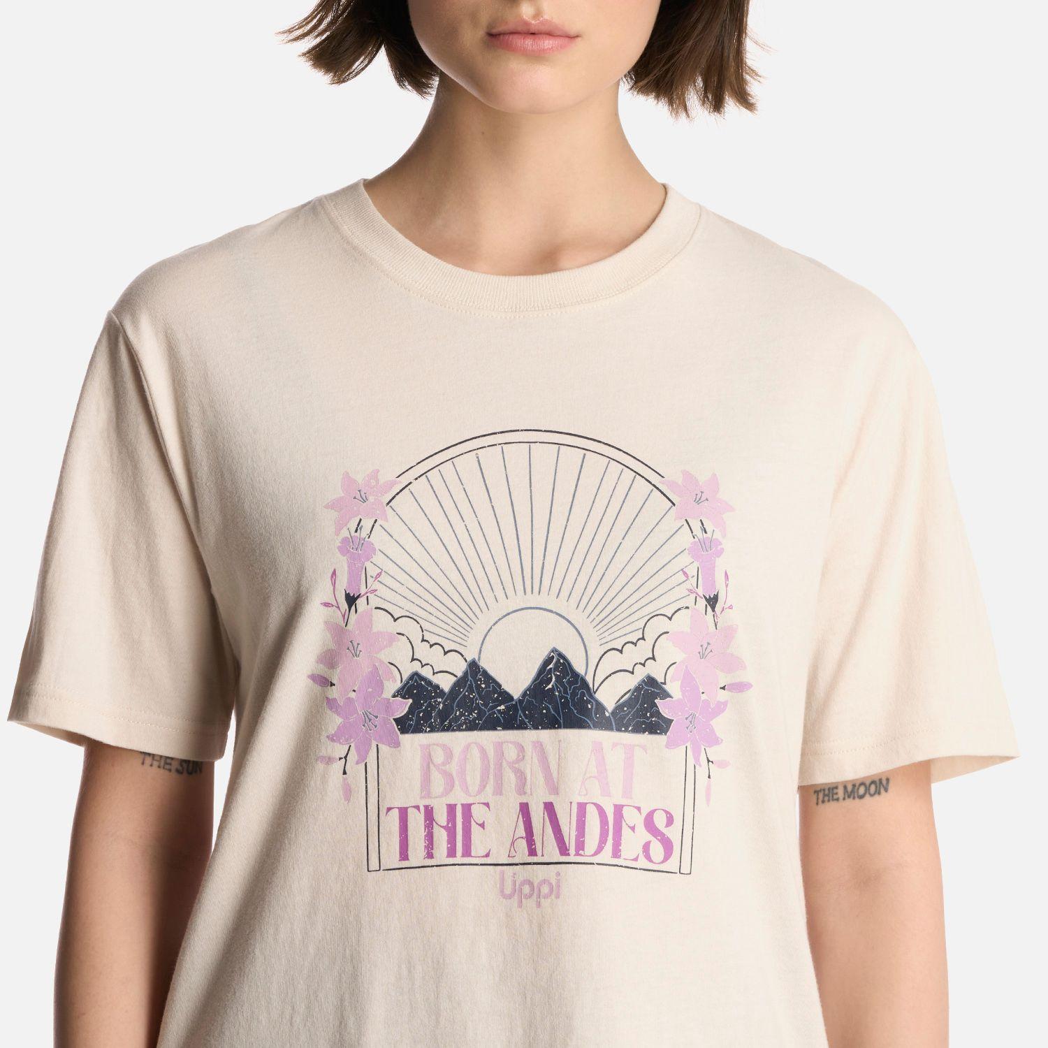 Polera Mujer Logo Lippi T-Shirt Marfil Lippi-3