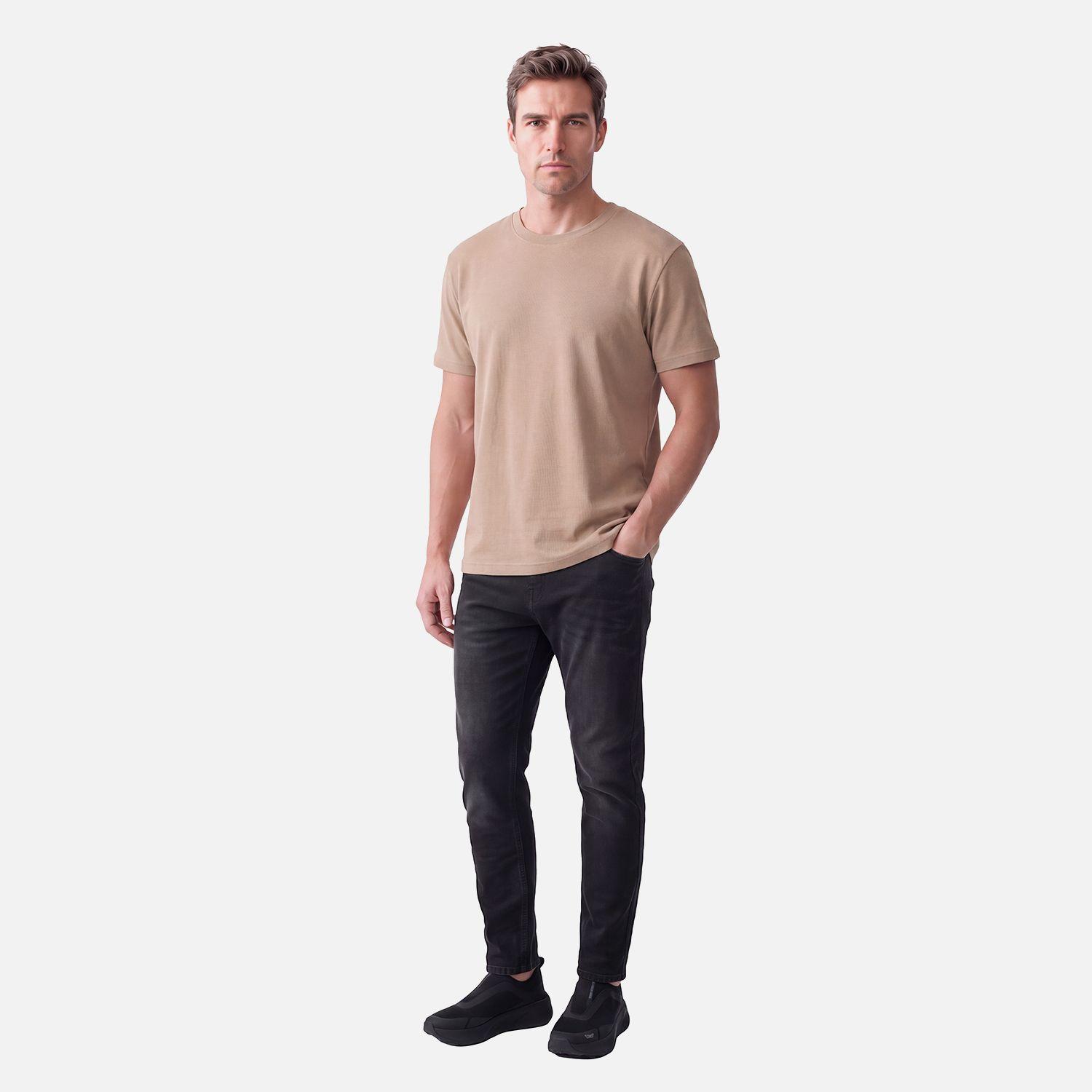 Polera Hombre Supima T-Shirt Canela Lippi V27-3