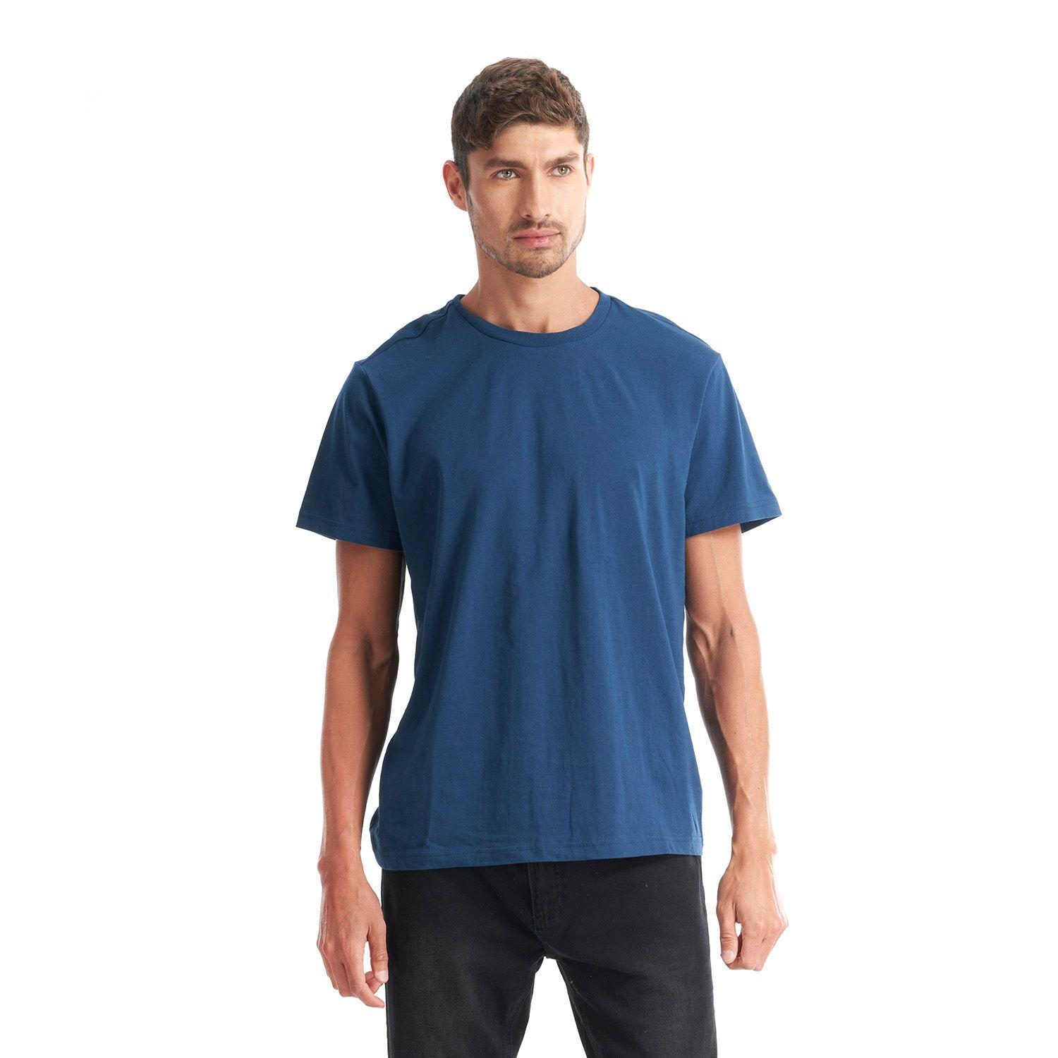 Polera Hombre Liquen Azul Marino Geography-1