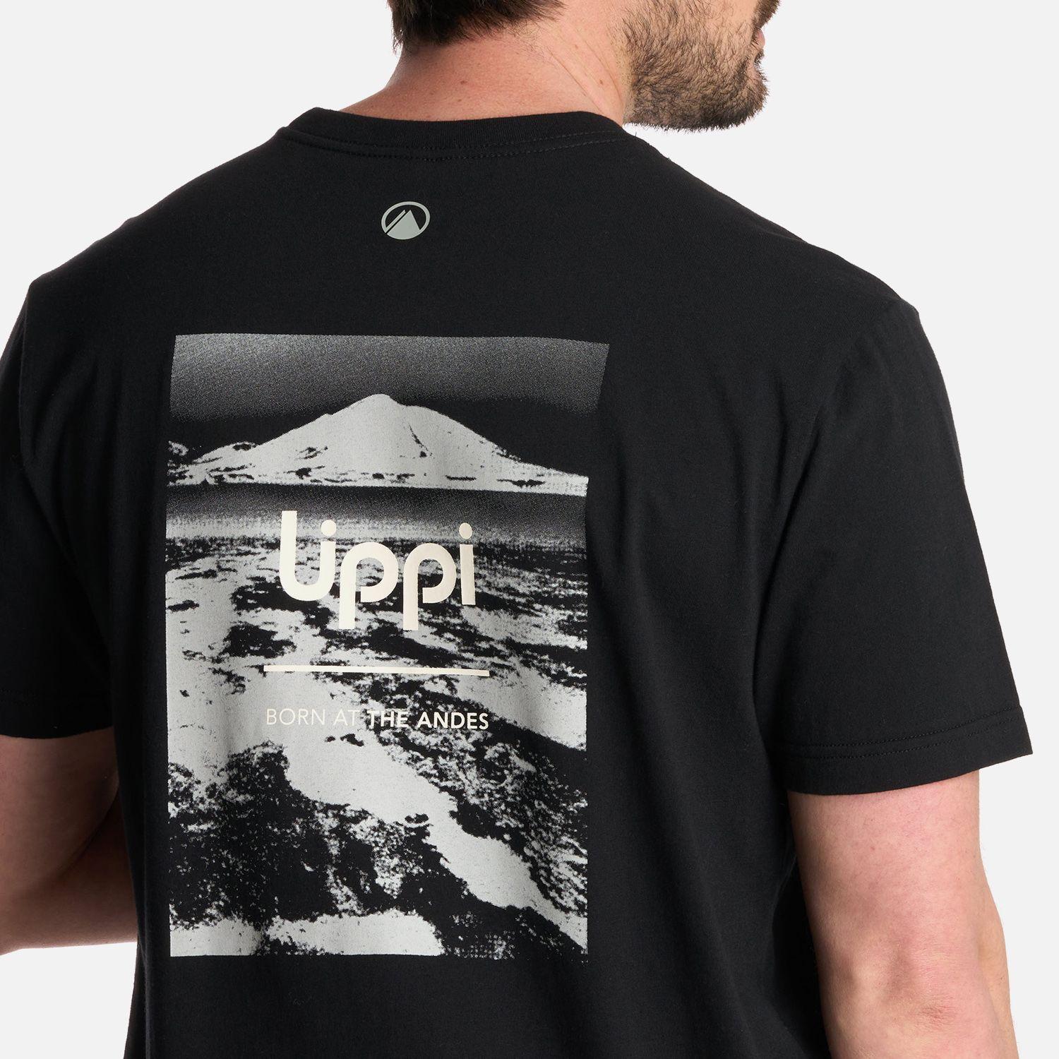 Polera Hombre Logo Lippi Back Print T-Shirt Negro Lippi V25-3