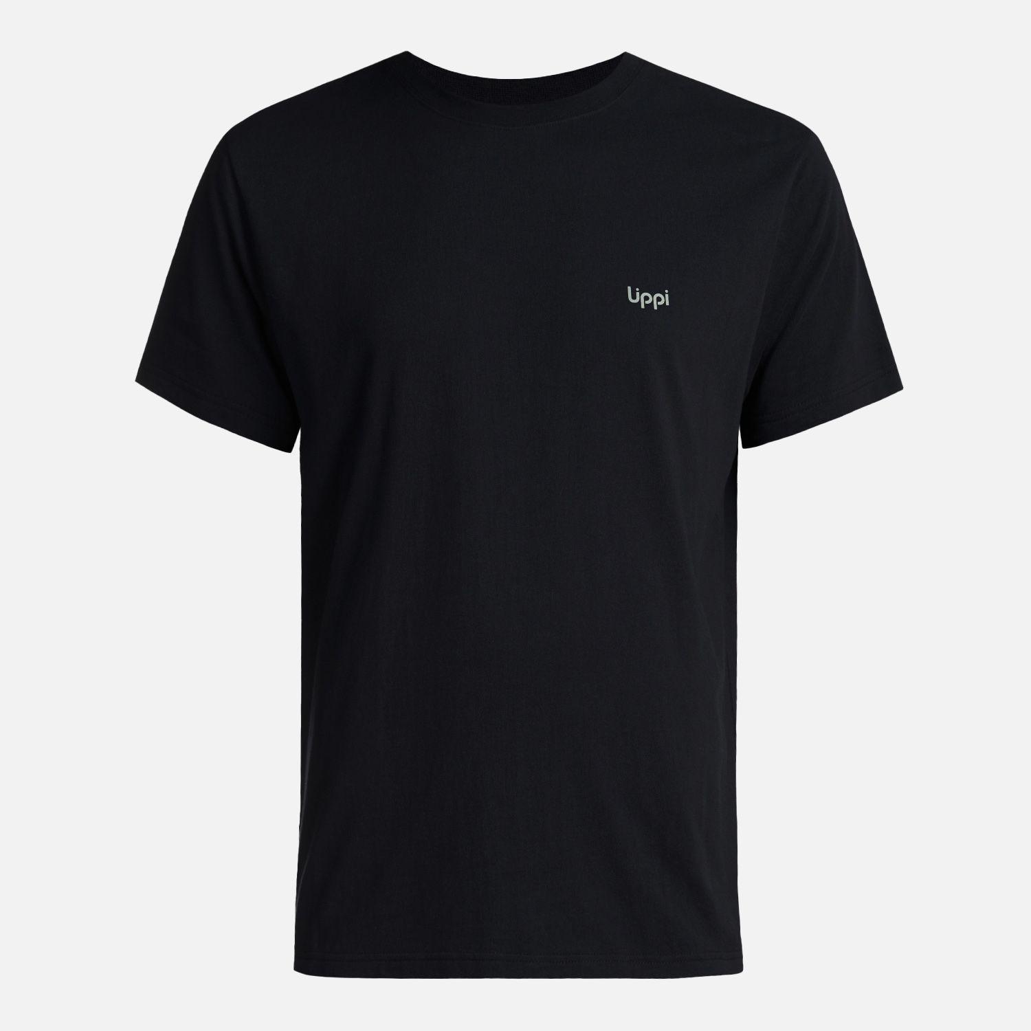 Polera Hombre Logo Lippi Back Print T-Shirt Negro Lippi V25-5