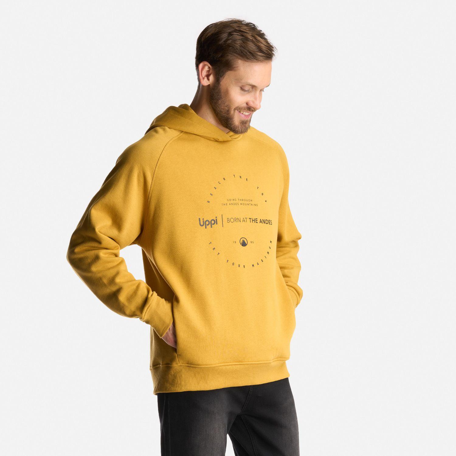 Poleron Hombre Insigne Hoody Sweatshirt Front Print Mostaza Lippi-2