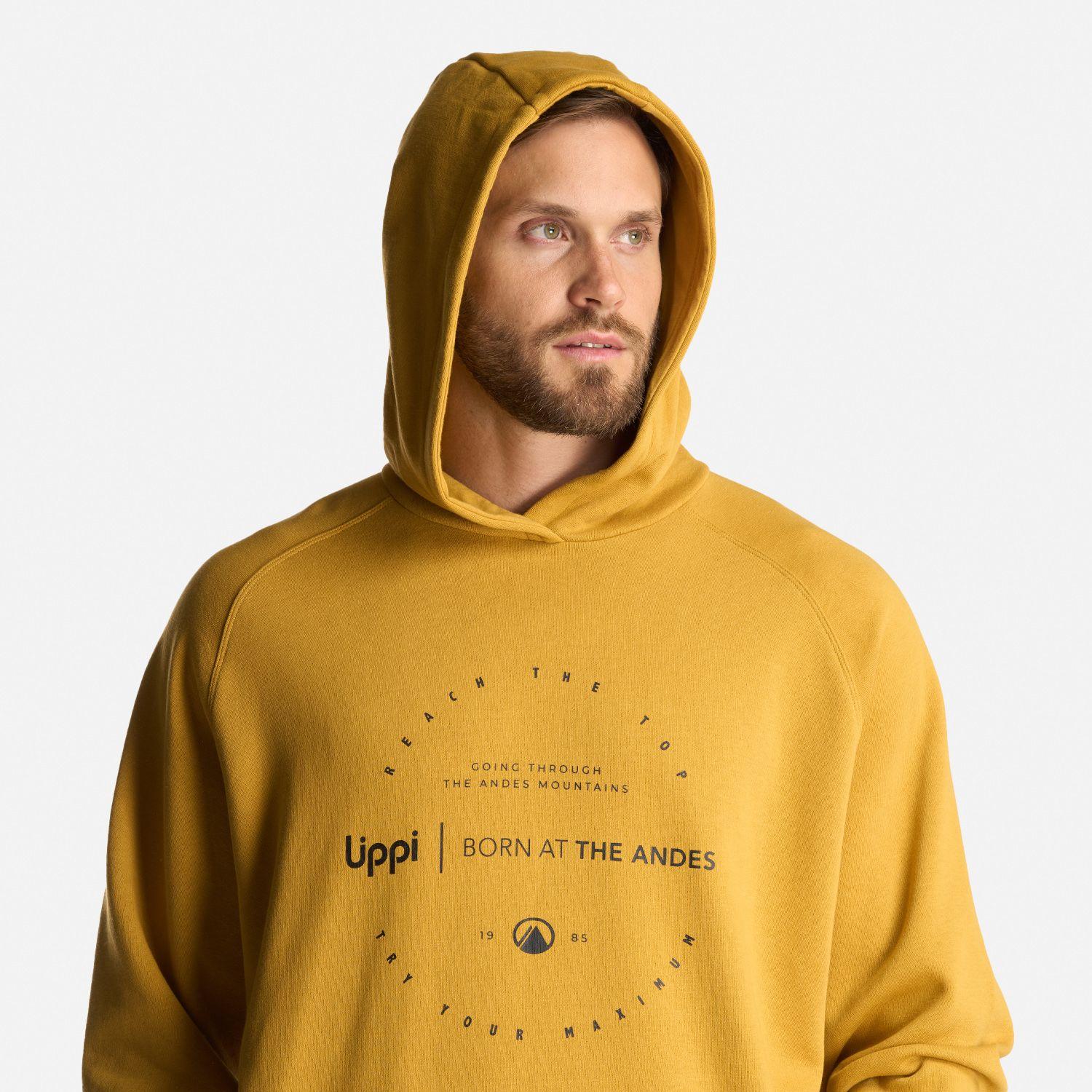 Poleron Hombre Insigne Hoody Sweatshirt Front Print Mostaza Lippi-5