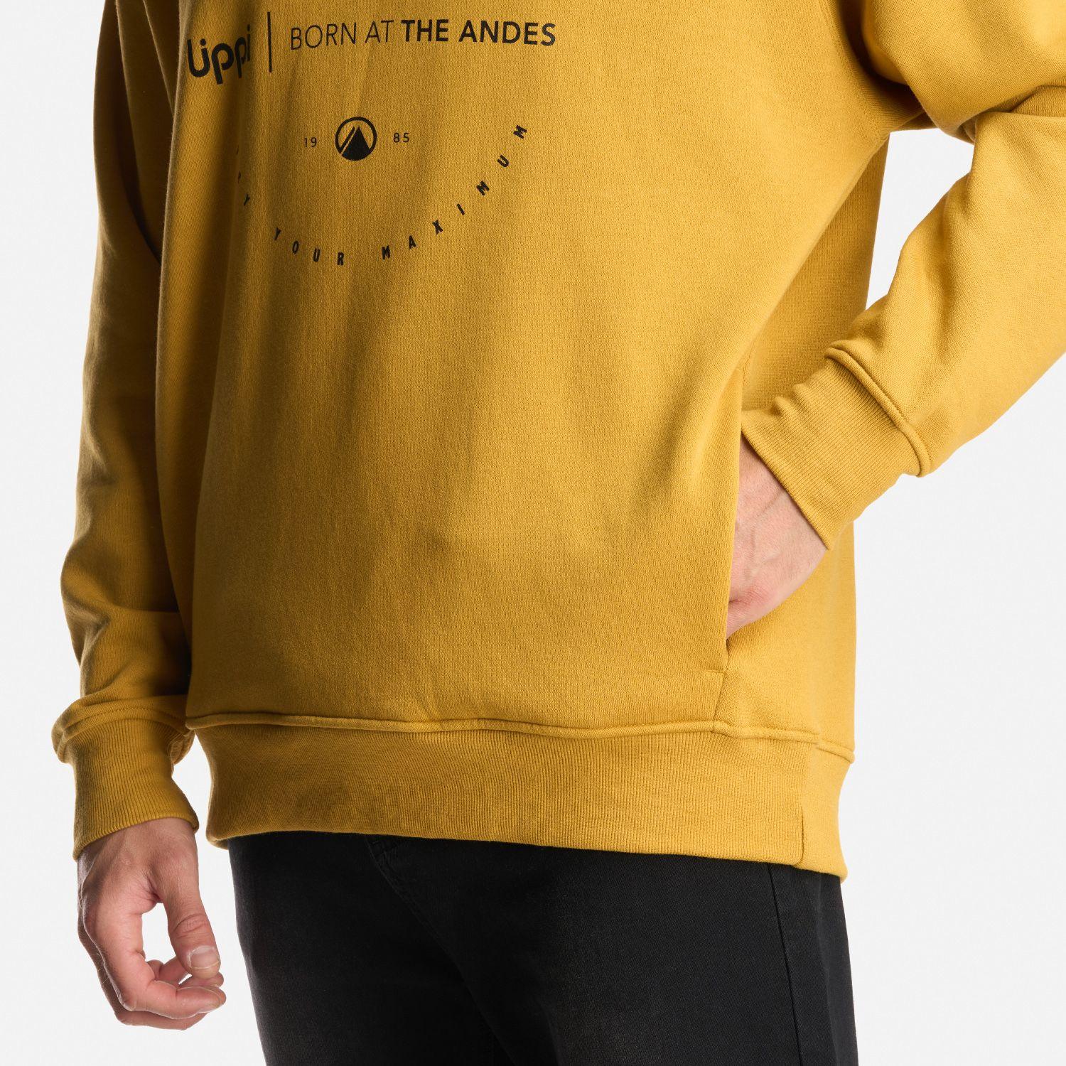 Poleron Hombre Insigne Hoody Sweatshirt Front Print Mostaza Lippi-6