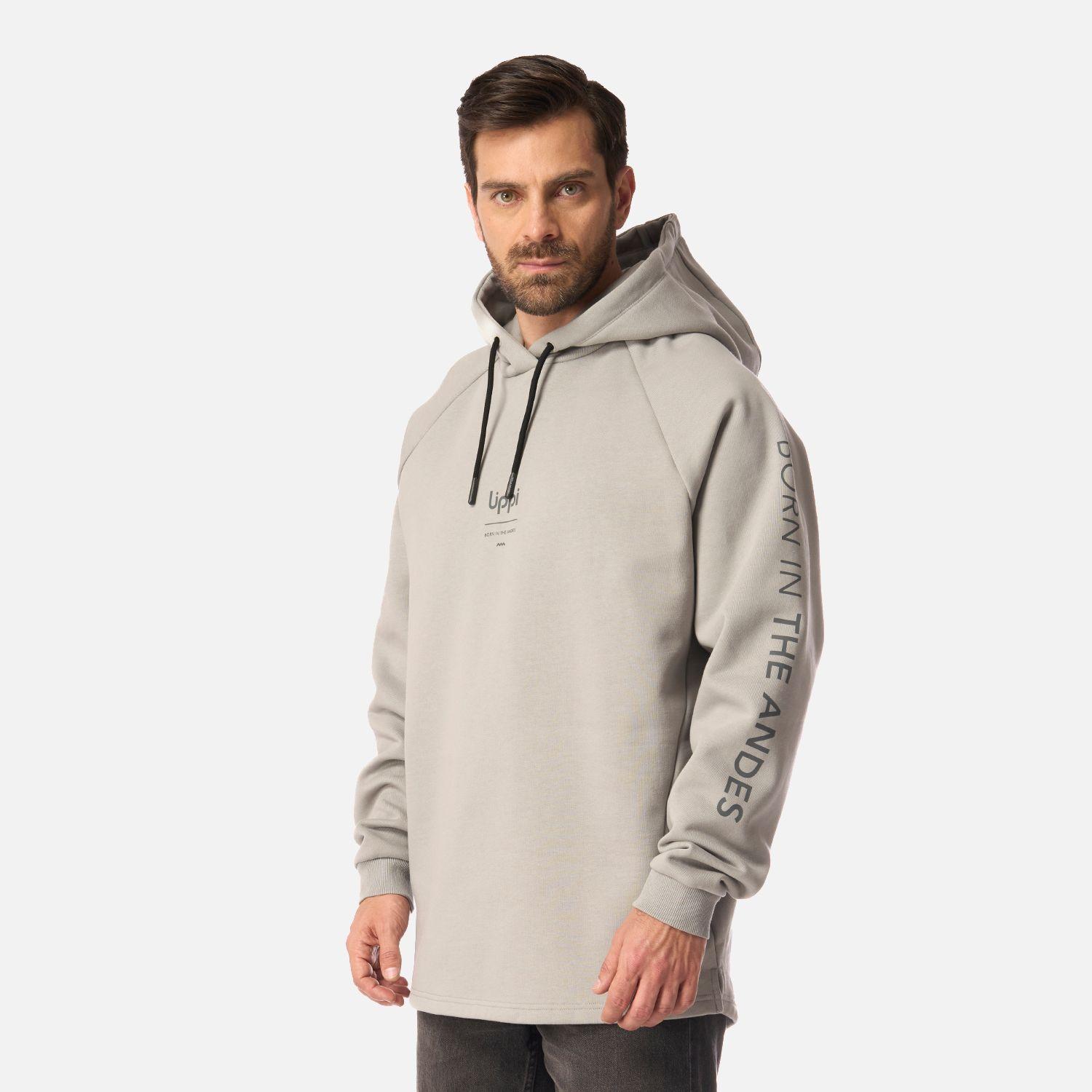 Polerón Hombre Heavy Duty Hoody Sweatshirt Gris Lippi-1