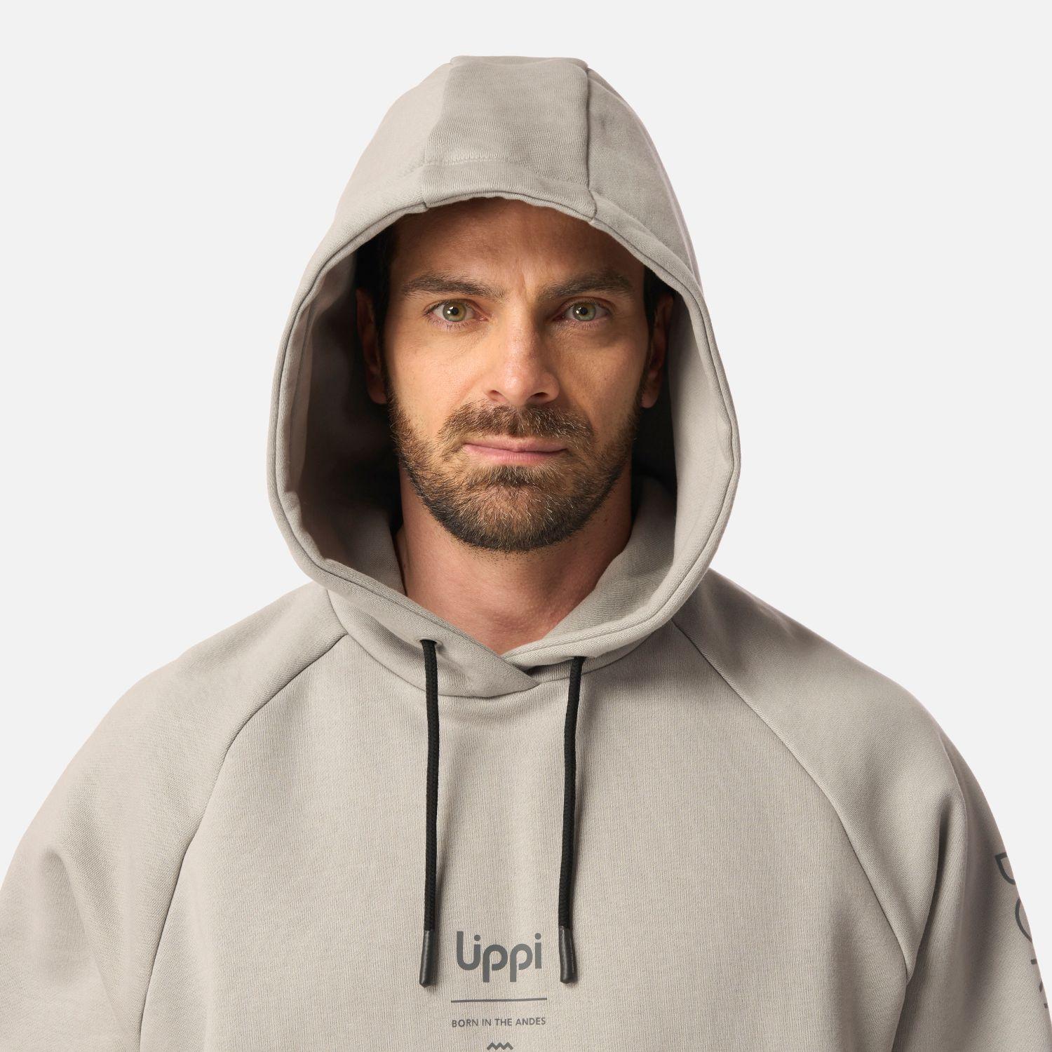 Polerón Hombre Heavy Duty Hoody Sweatshirt Gris Lippi-3