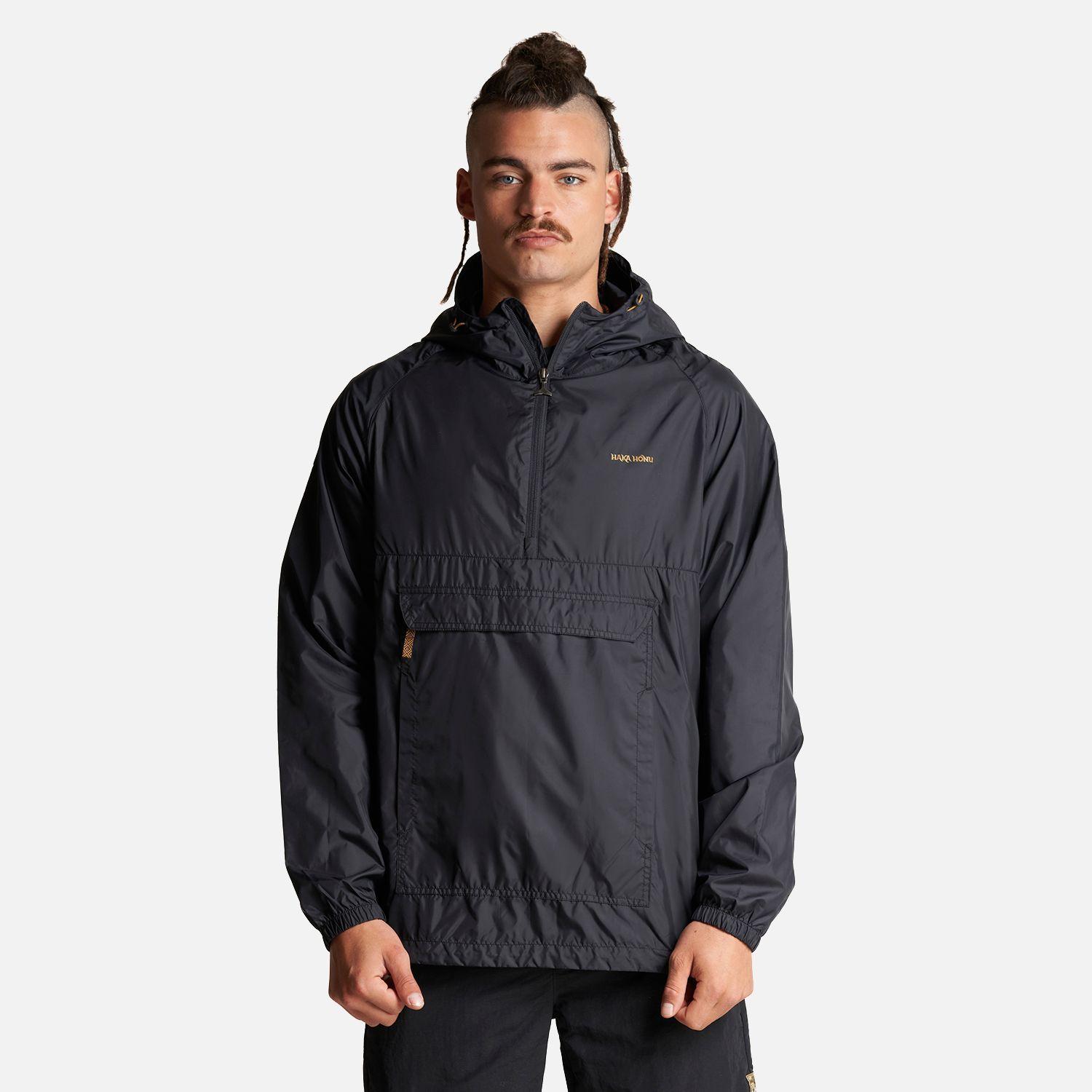 Chaqueta Hombre Aperrao 1/4 Zip Negro Haka Honu-1