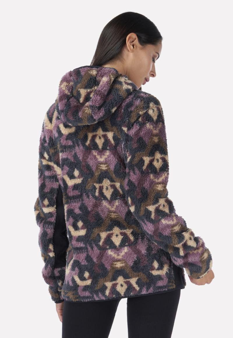 Chaqueta Mujer Calur-oso Print Burdeo Haka Honu I22-2