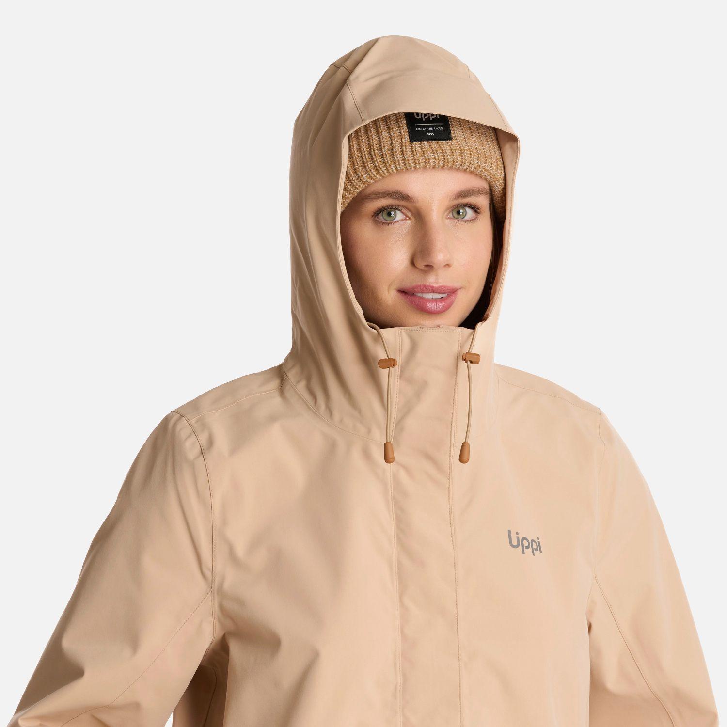 Chaqueta Mujer Mountains Live B-dry Long Jacket Caqui Lippi-3