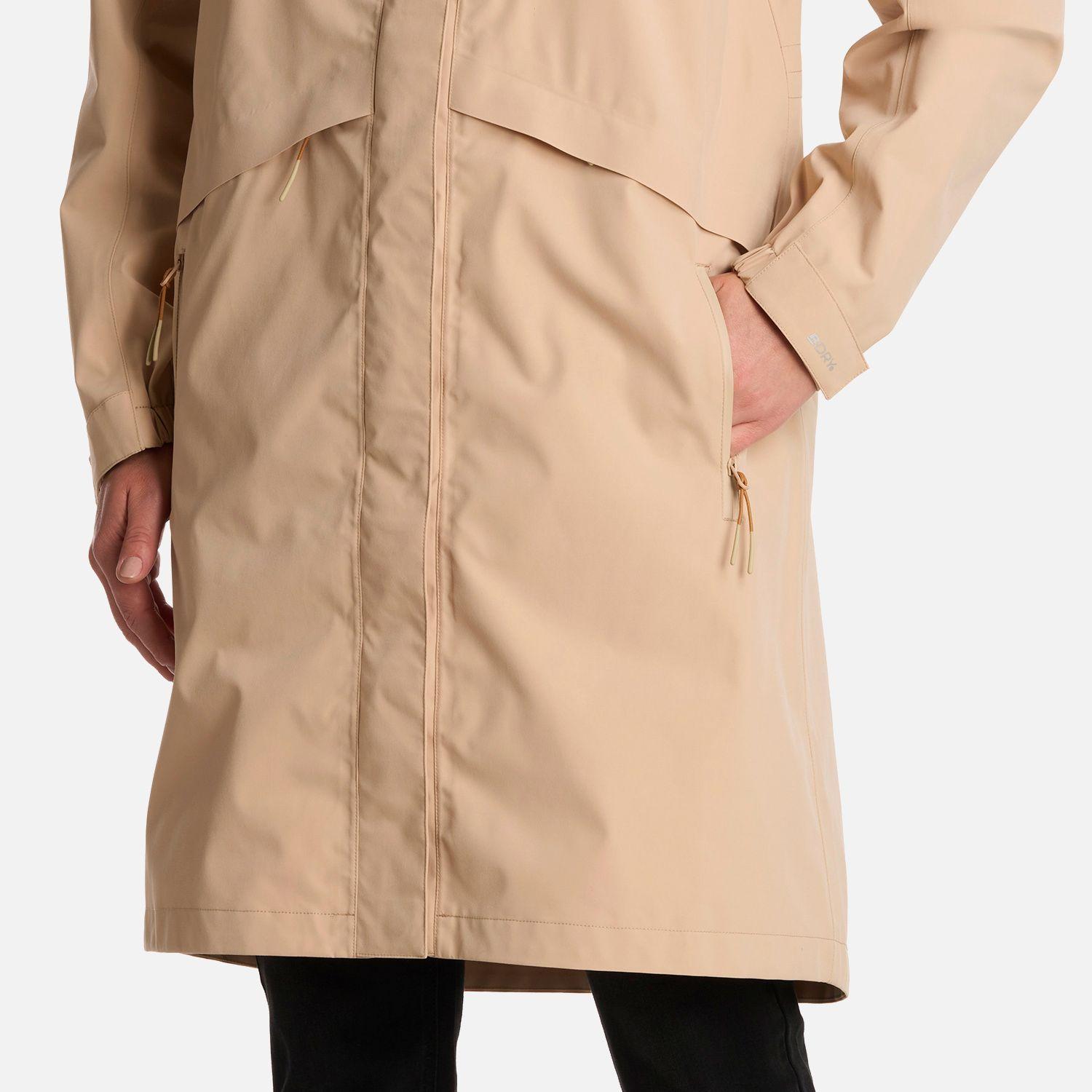 Chaqueta Mujer Mountains Live B-dry Long Jacket Caqui Lippi-5