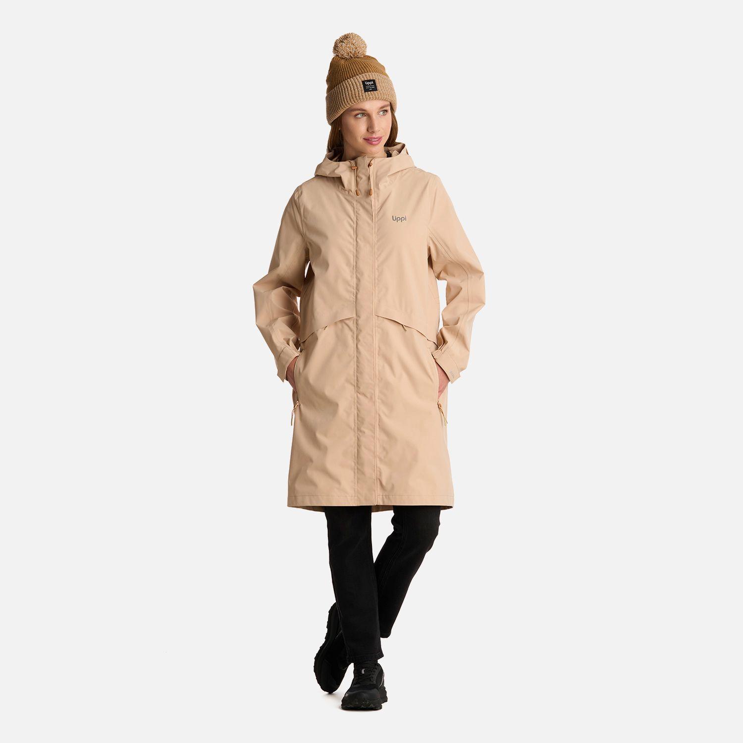 Chaqueta Mujer Mountains Live B-dry Long Jacket Caqui Lippi-7