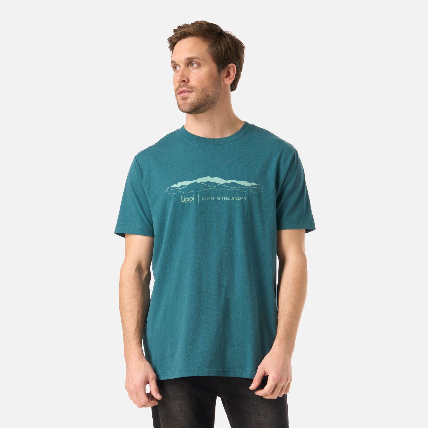Polera Hombre Logo Lippi Front Print T-Shirt Petroleo Oscuro Lippi V26-0