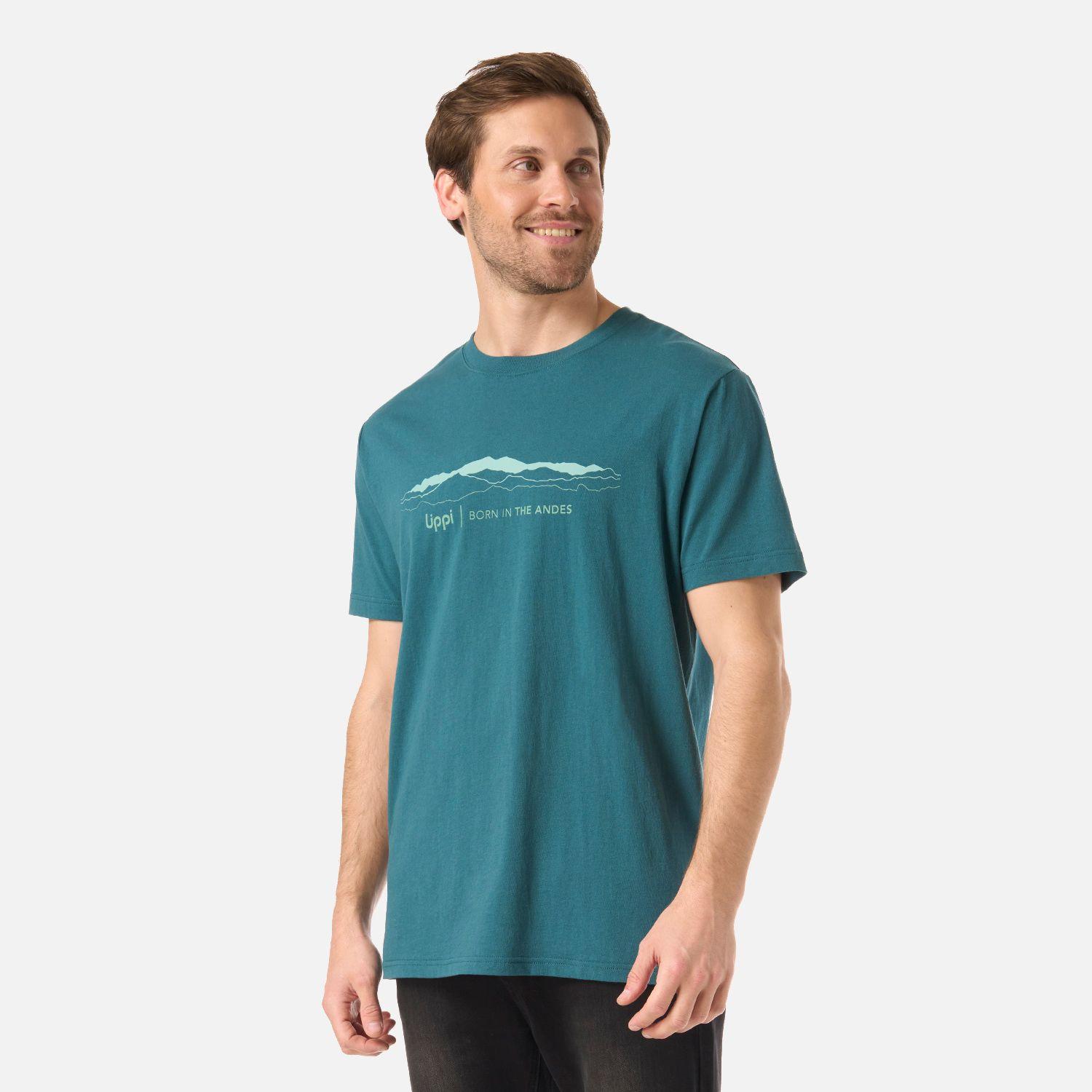 Polera Hombre Logo Lippi Front Print T-Shirt Petroleo Oscuro Lippi V26-1