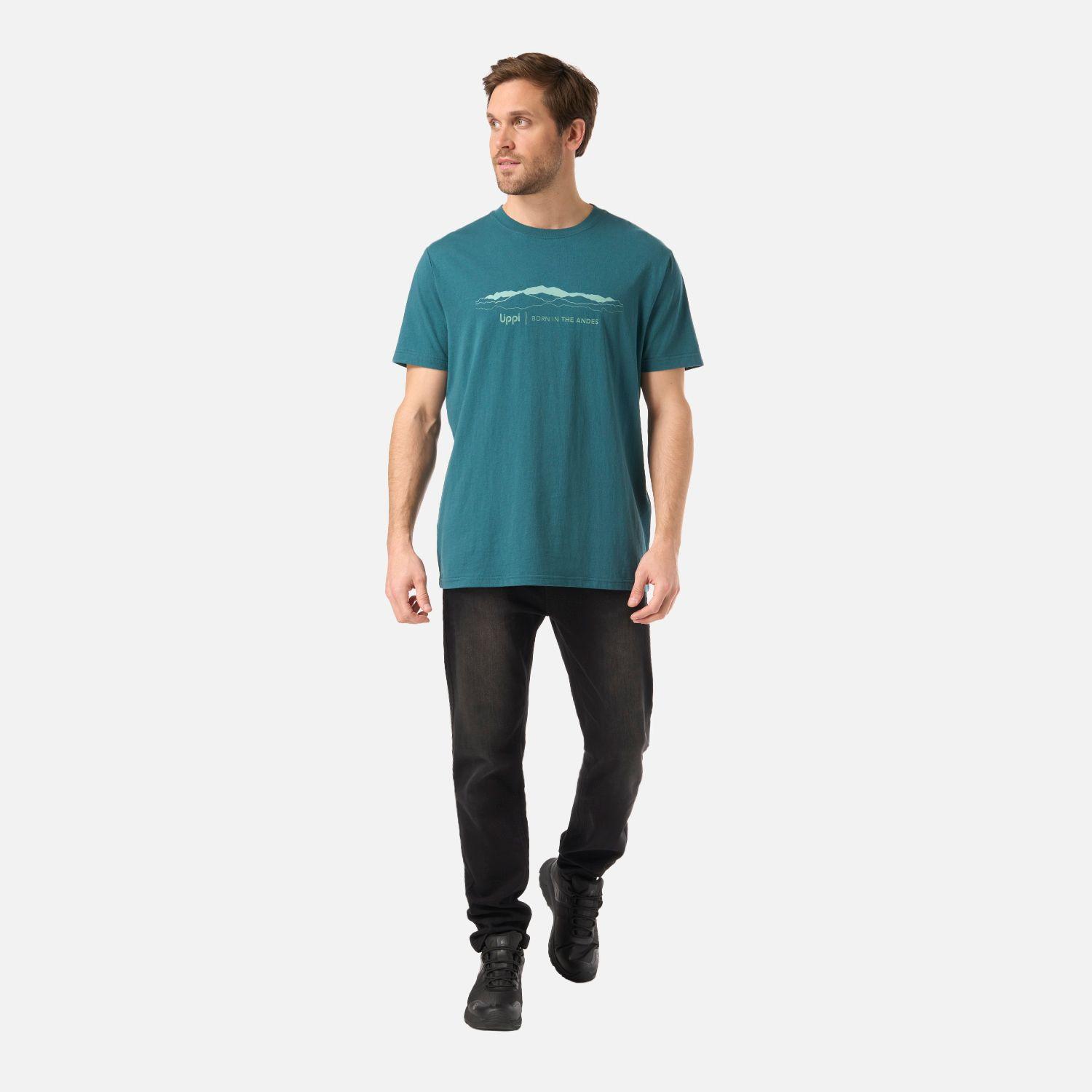 Polera Hombre Logo Lippi Front Print T-Shirt Petroleo Oscuro Lippi V26-4
