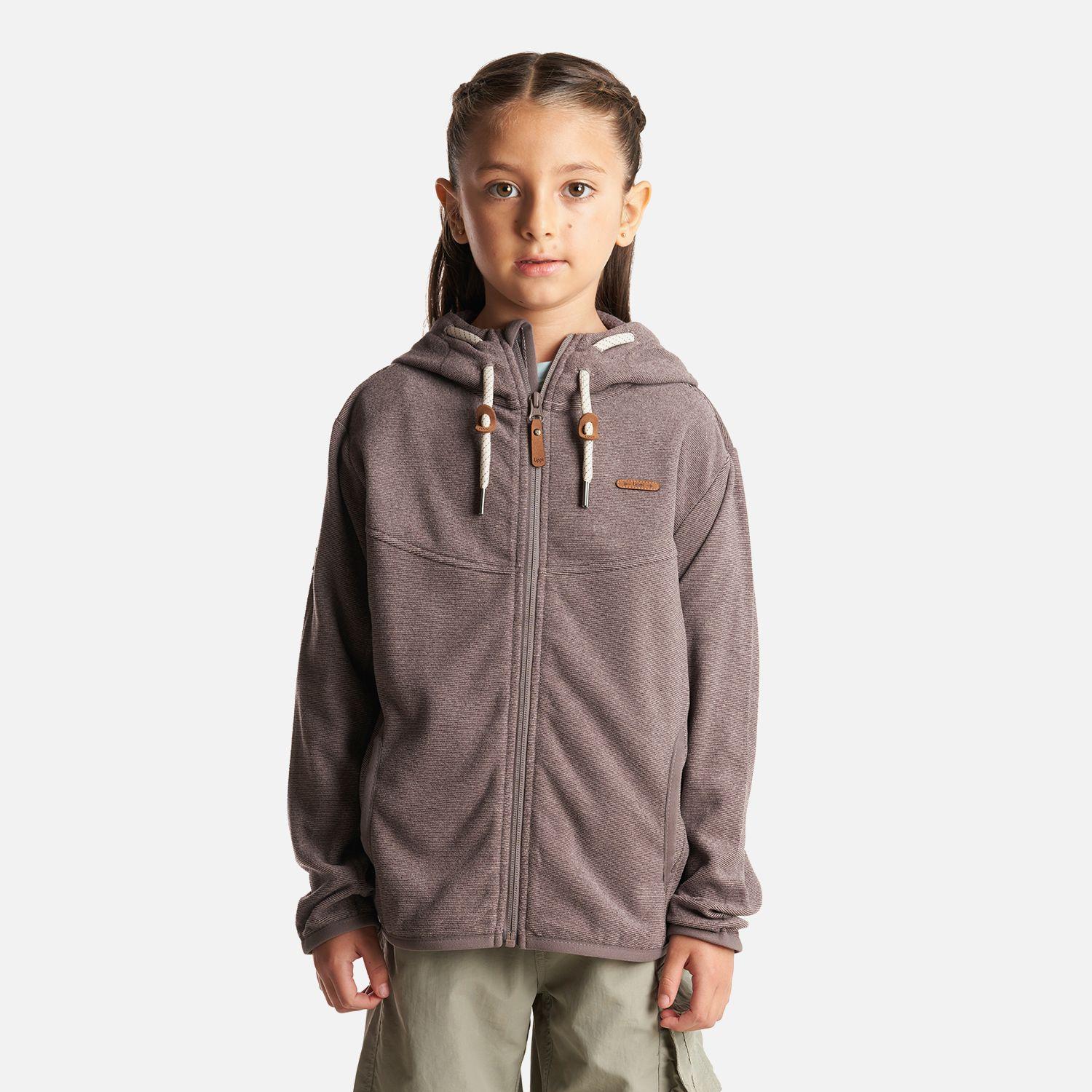Poleron Niña Stripes Nano-F Full Zip Hoody Malva Lippi I23-1