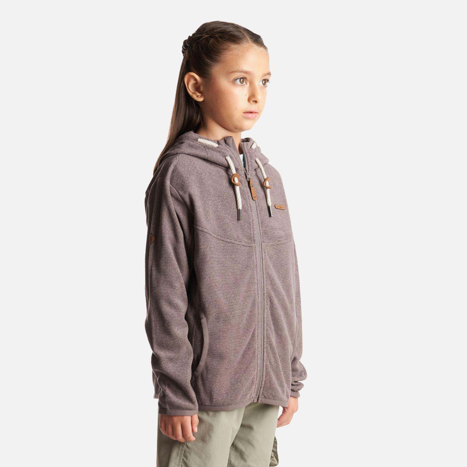 Poleron Niña Stripes Nano-F Full Zip Hoody Malva Lippi I23-2