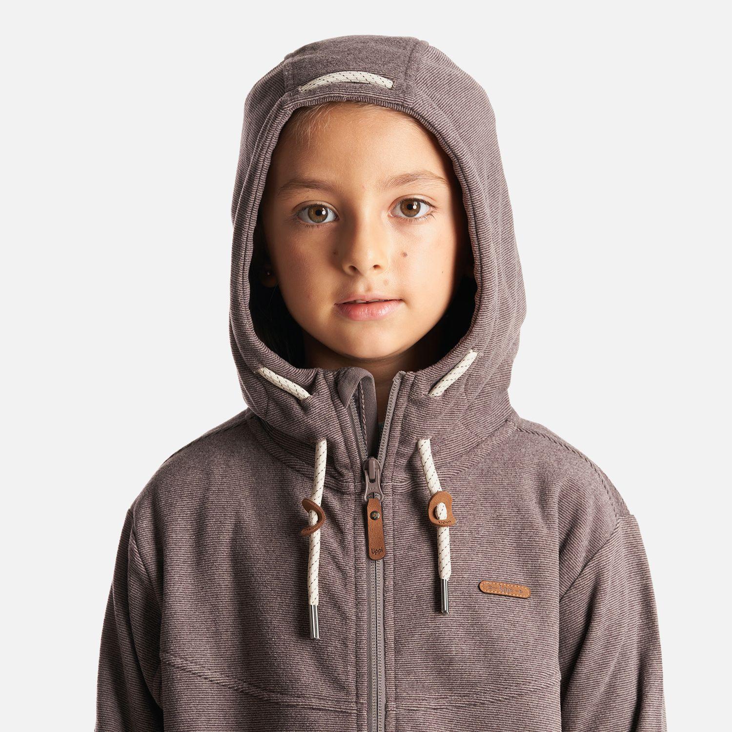 Poleron Niña Stripes Nano-F Full Zip Hoody Malva Lippi I23-4