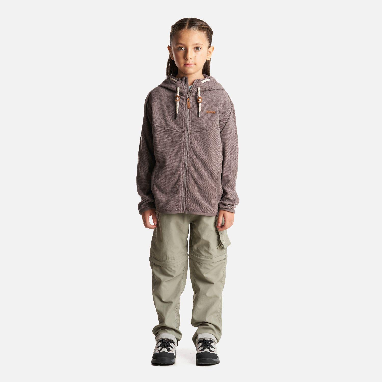 Poleron Niña Stripes Nano-F Full Zip Hoody Malva Lippi I23-6