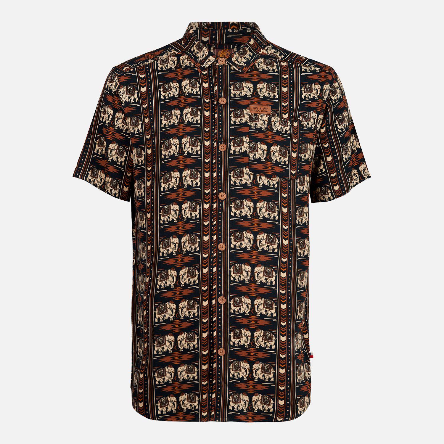 Camisa Hombre Good Karma Full Print Negro Haka Honu-0