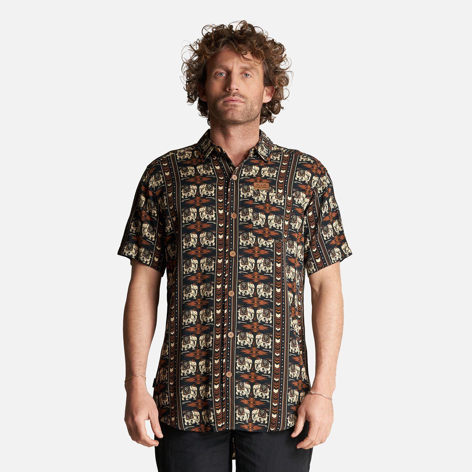 Camisa Hombre Good Karma Full Print Negro Haka Honu-1