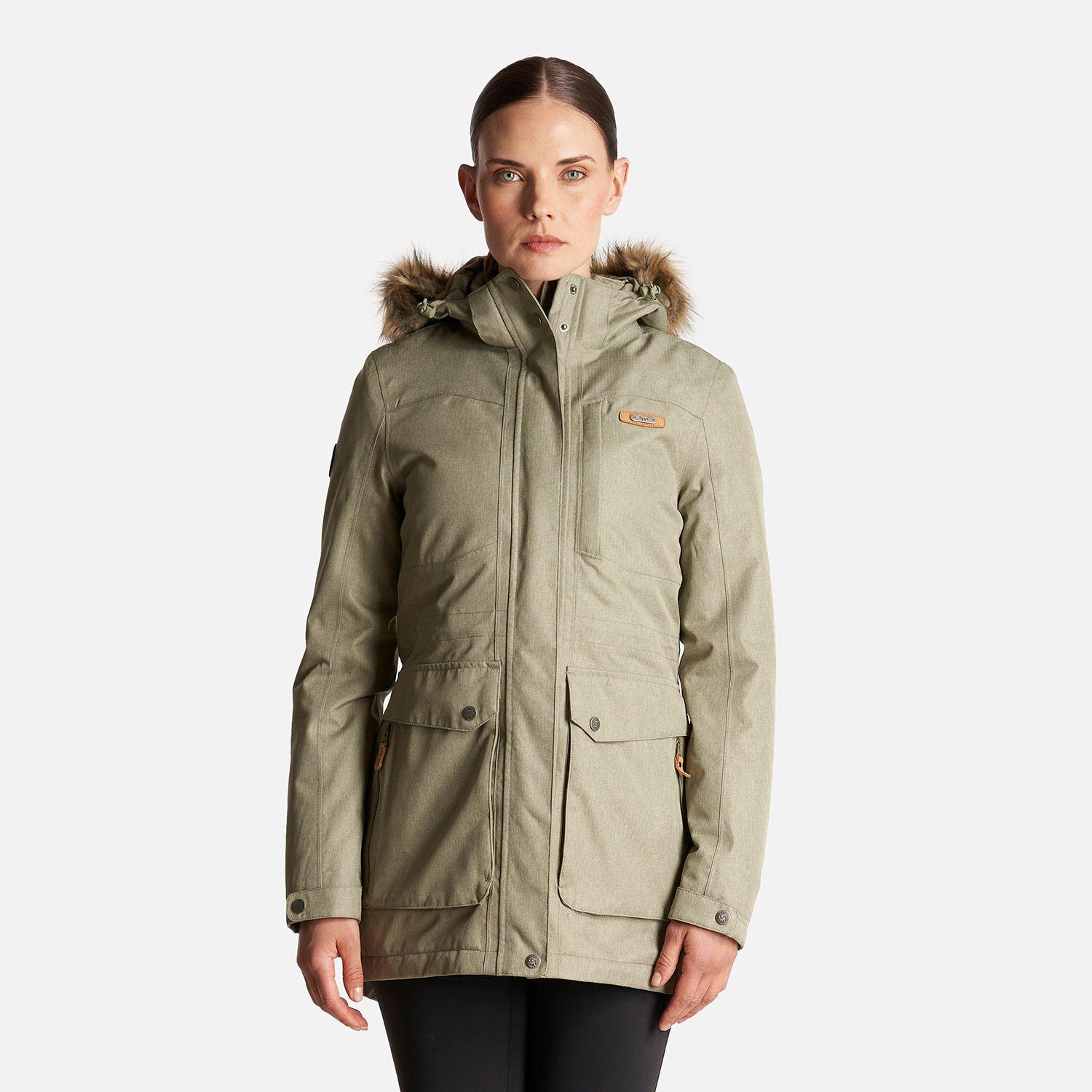 Chaqueta Mujer Roble B-Dry Hoody Jacket Melange Verde Lippi I24-1