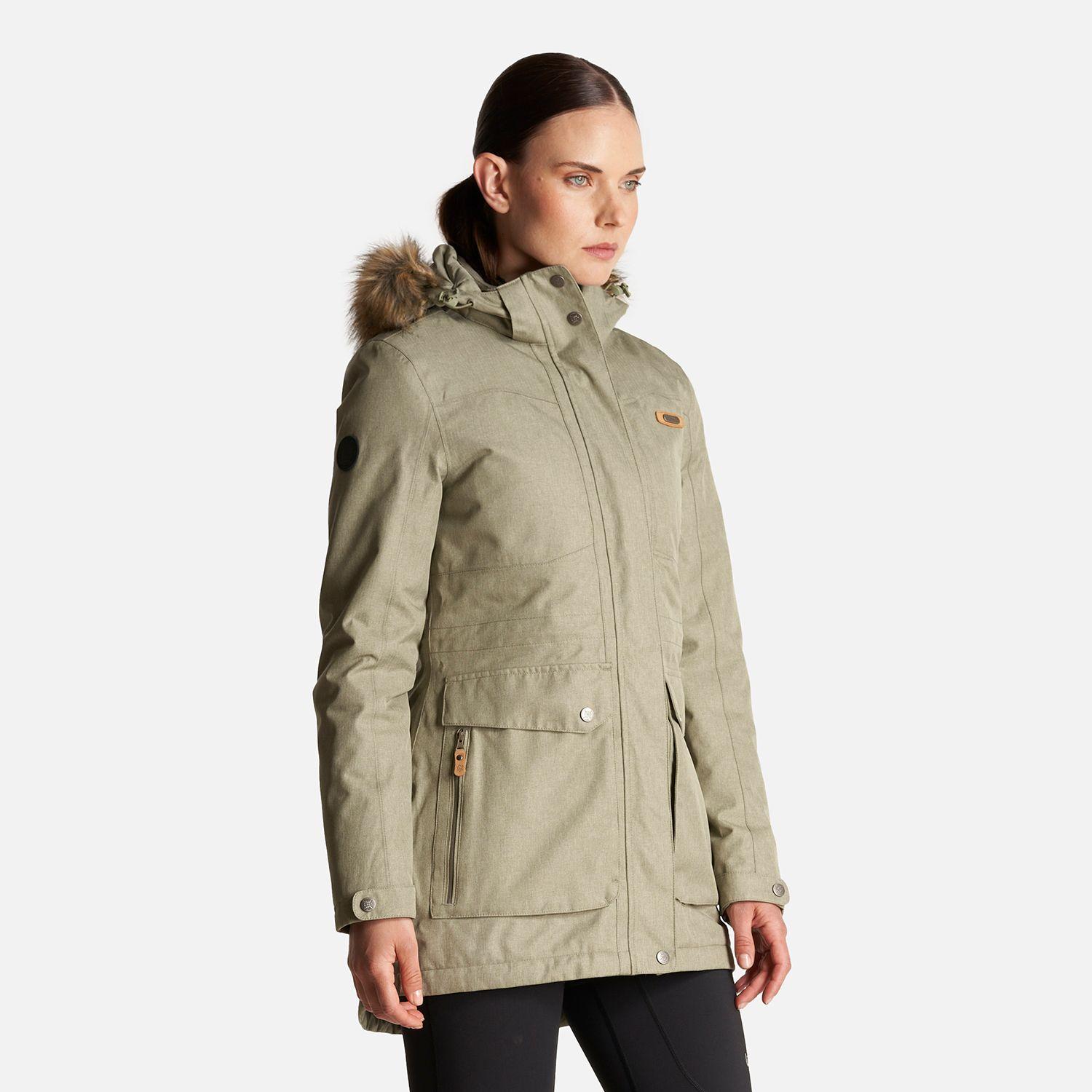 Chaqueta Mujer Roble B-Dry Hoody Jacket Melange Verde Lippi I24-2