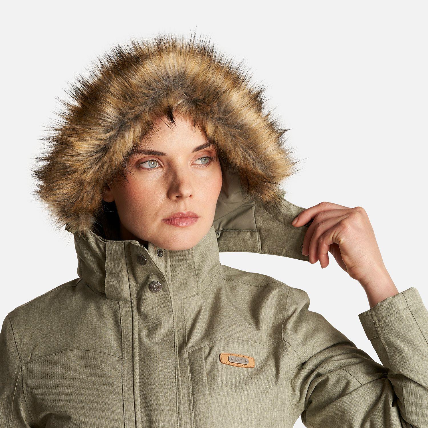 Chaqueta Mujer Roble B-Dry Hoody Jacket Melange Verde Lippi I24-5