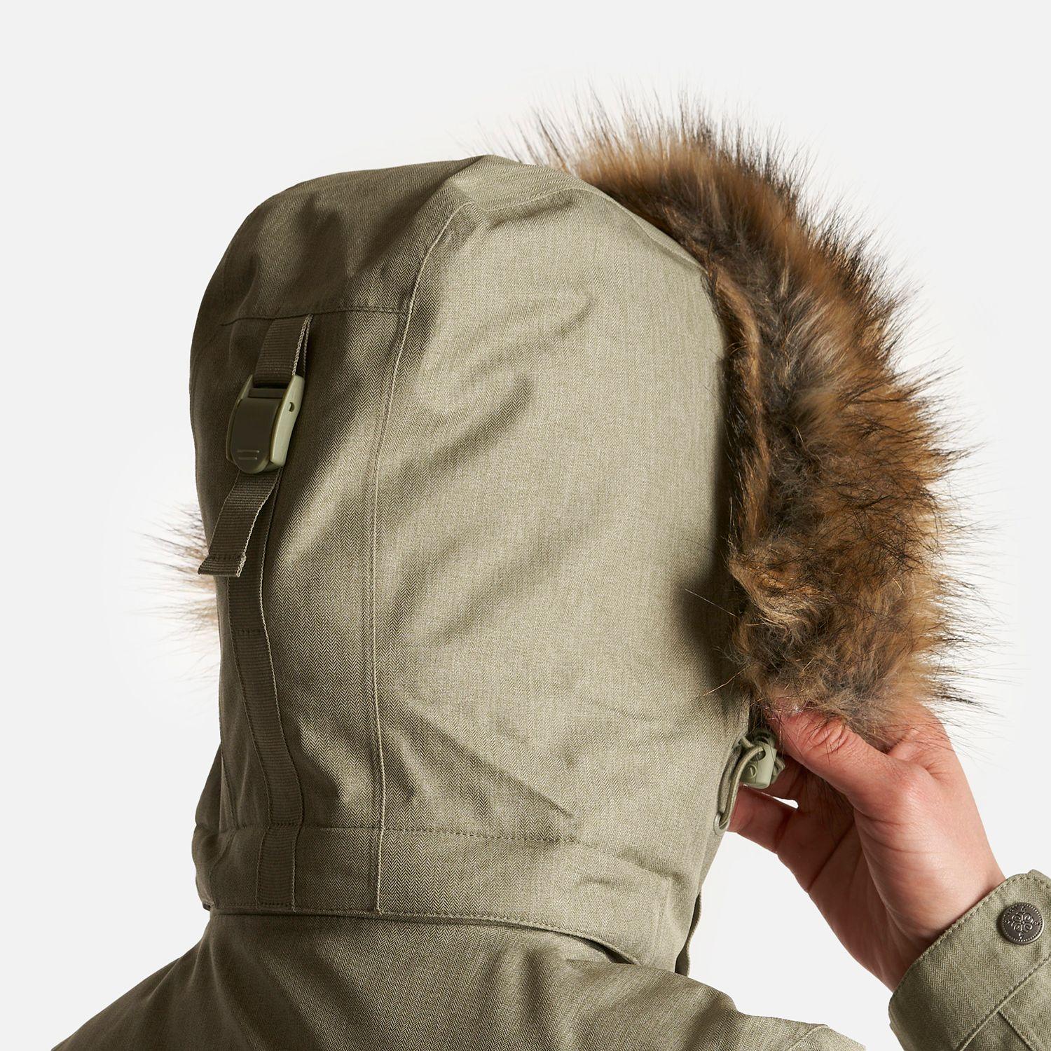 Chaqueta Mujer Roble B-Dry Hoody Jacket Melange Verde Lippi I24-6